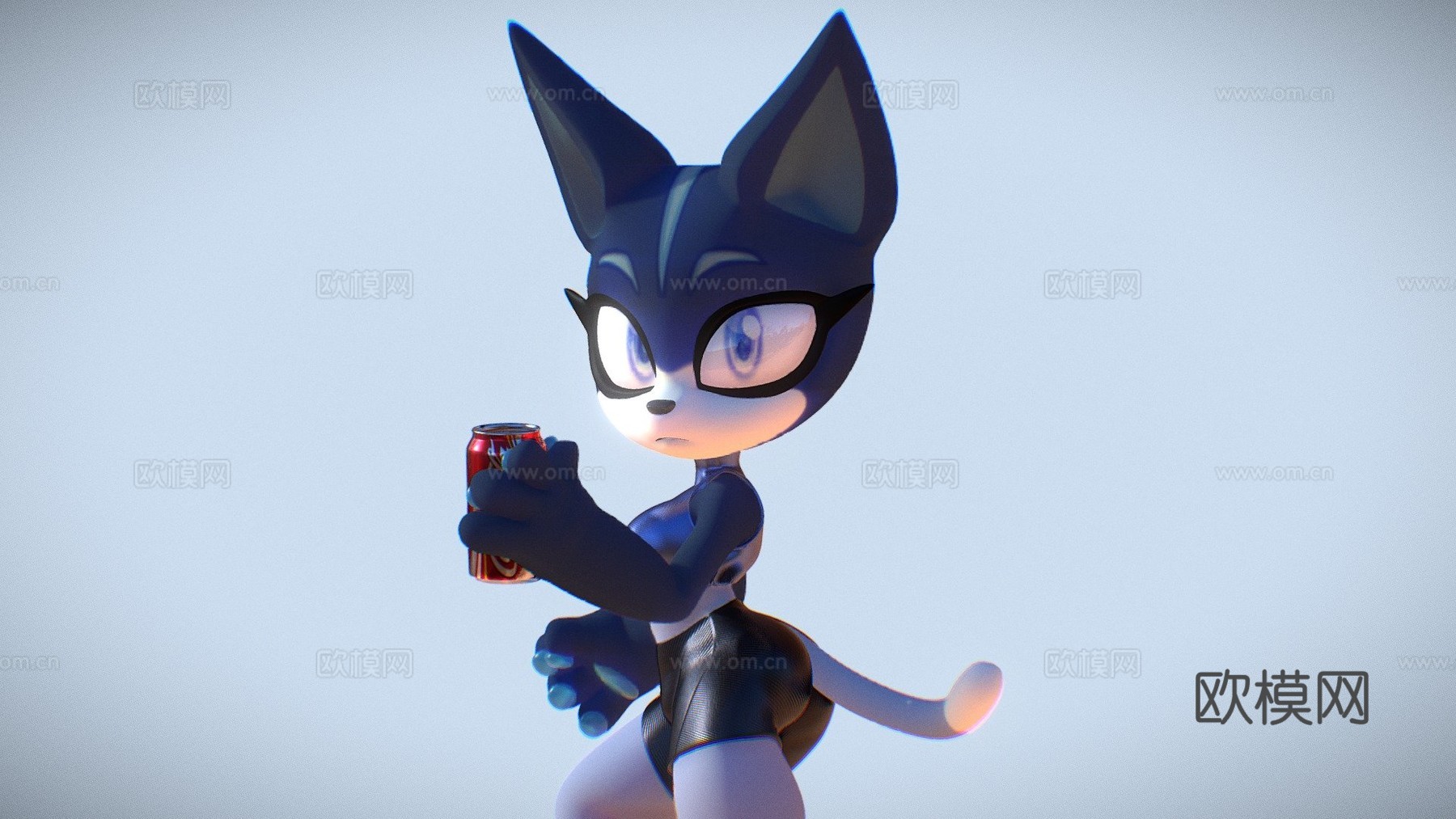 蓝莓猫3d模型