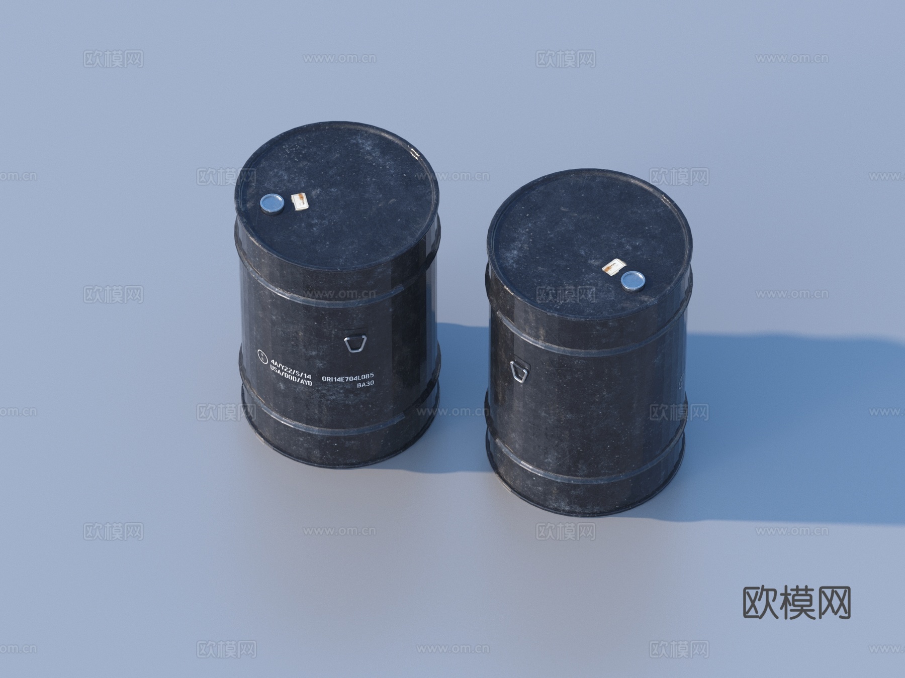 油漆桶 油漆 铁桶3d模型
