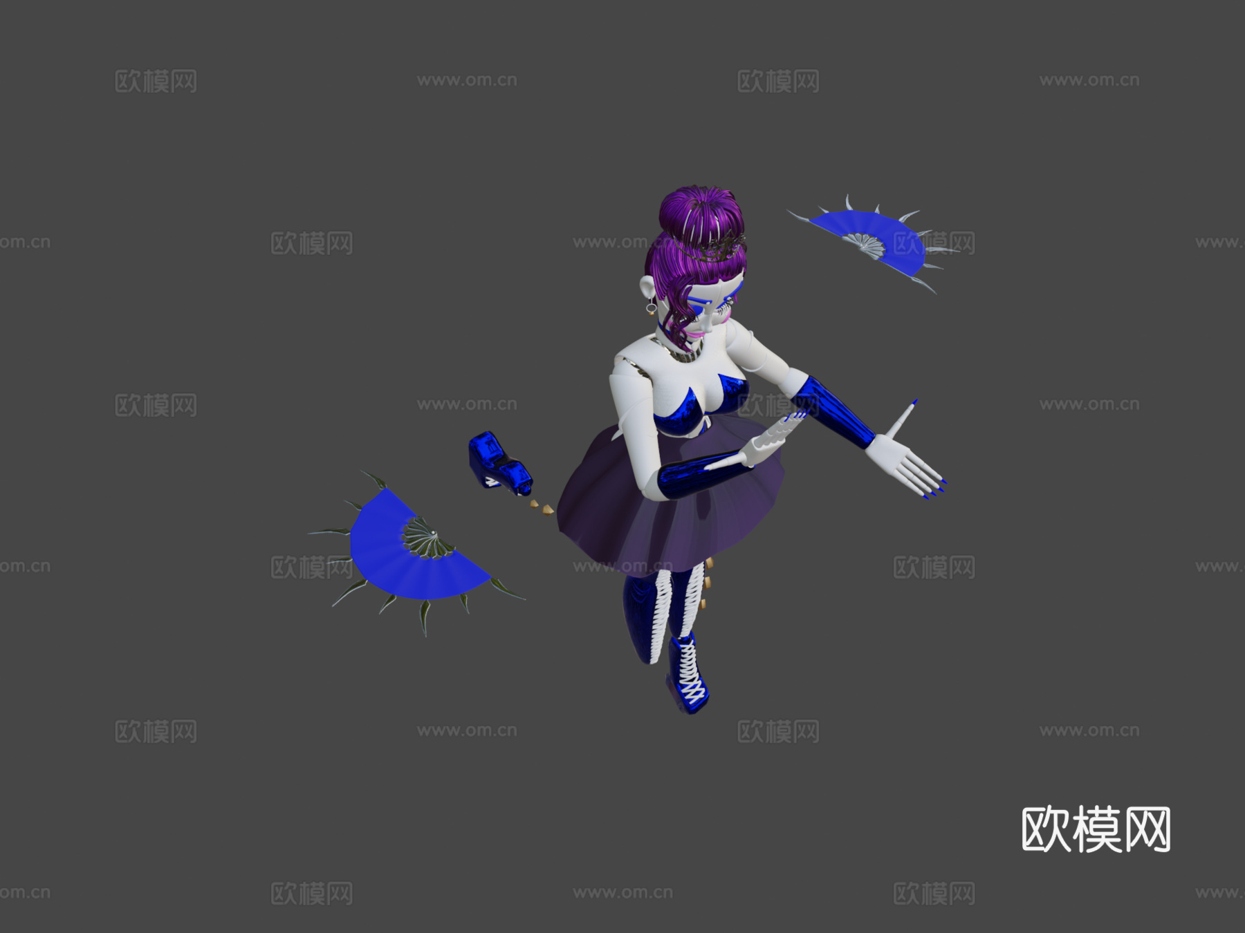 风格化芭蕾拉3d模型