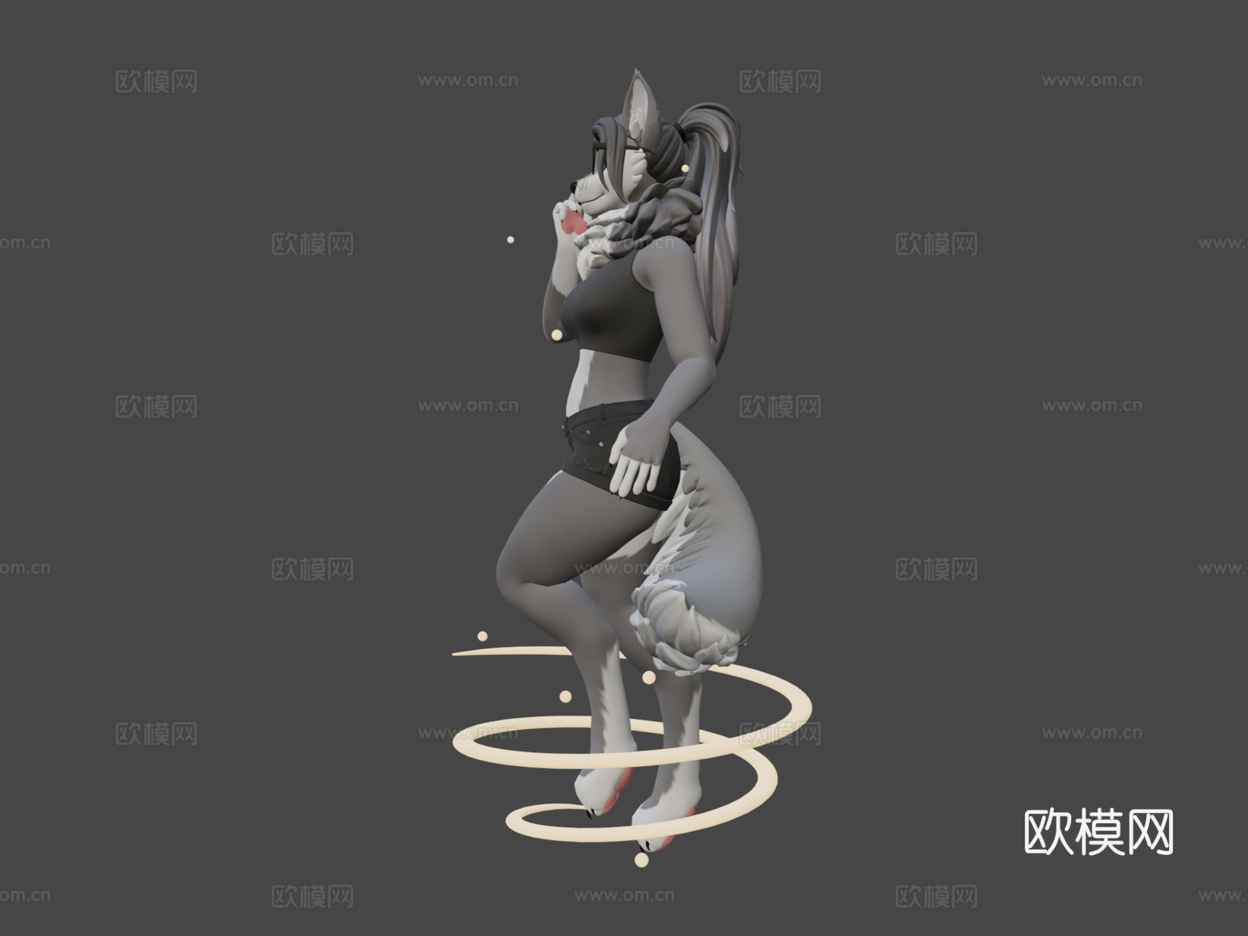 雌性犬科VR与VTuber虚拟形象3d模型