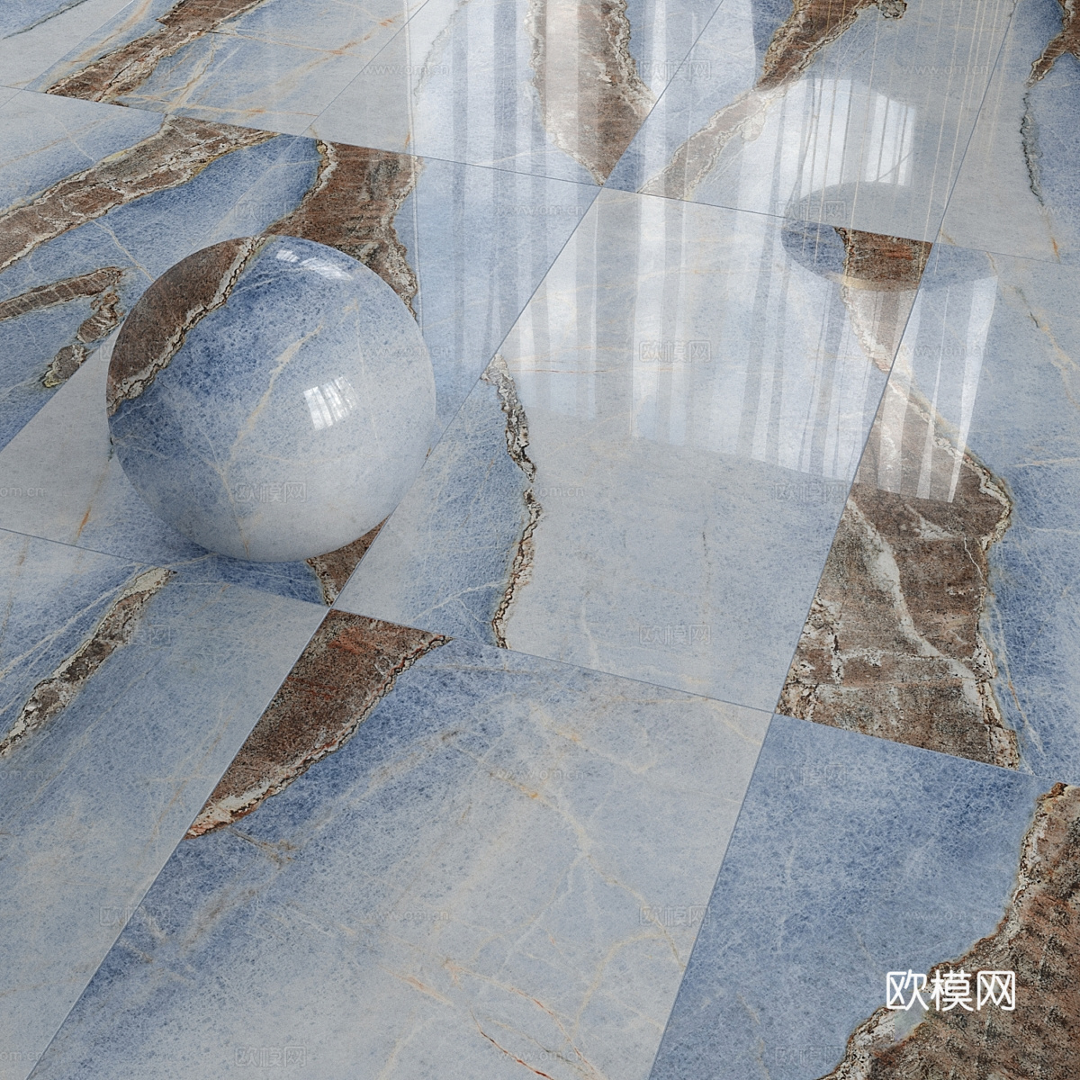 现代意式轻奢大理石 岩板 奢石 PU石材3d模型