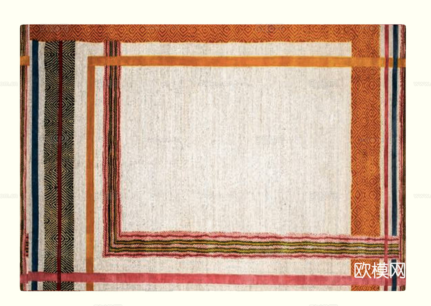 复古中古地毯su模型