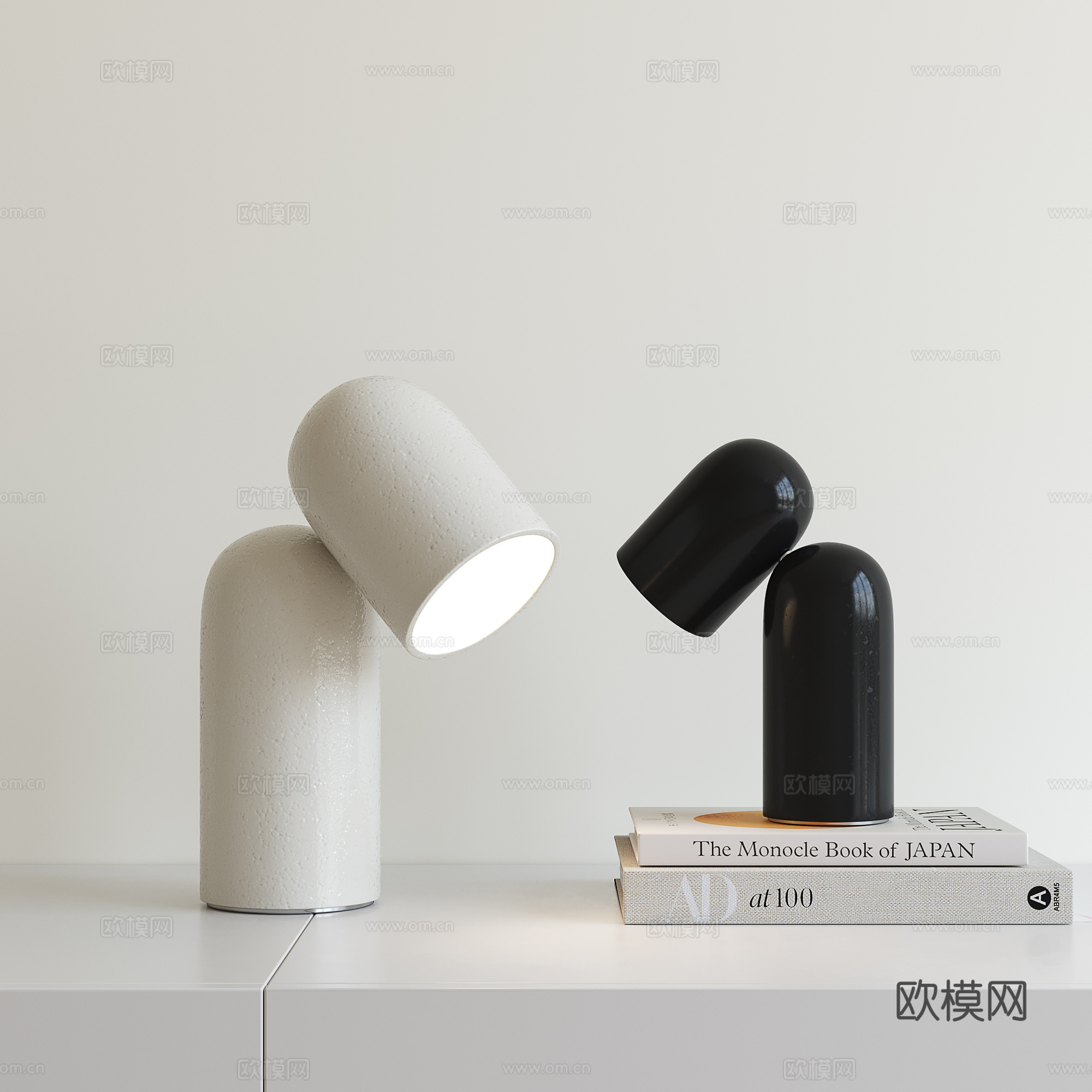 现代极简台灯 儿童台灯su模型