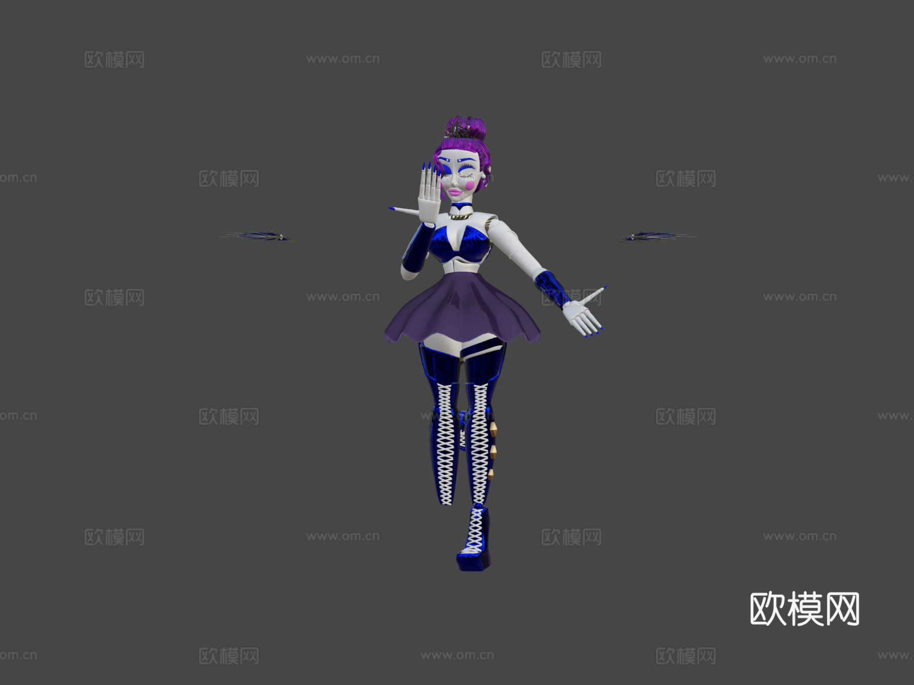 风格化芭蕾拉3d模型