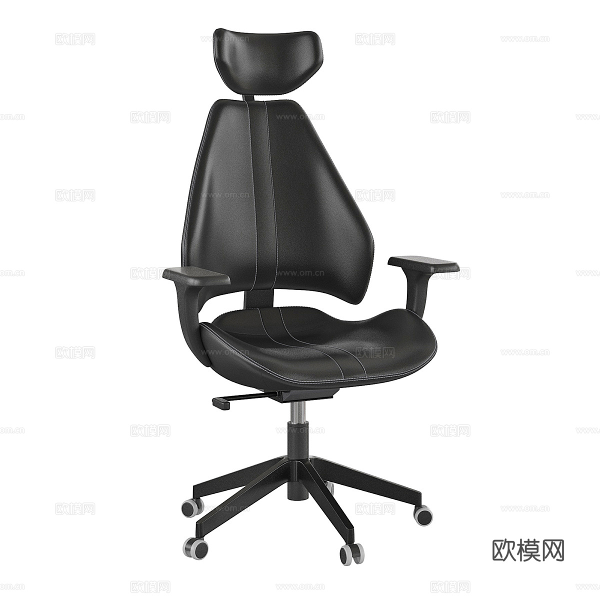 现代北欧原木风书桌椅3d模型