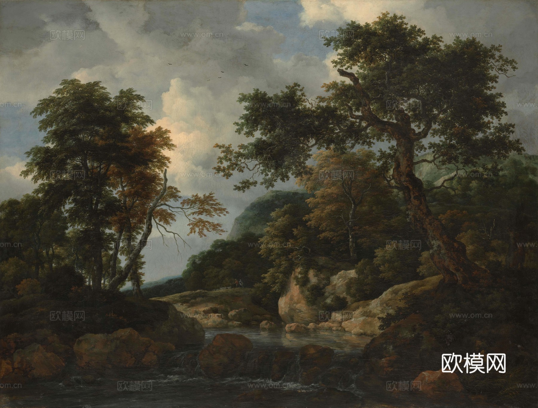 复古风景油画