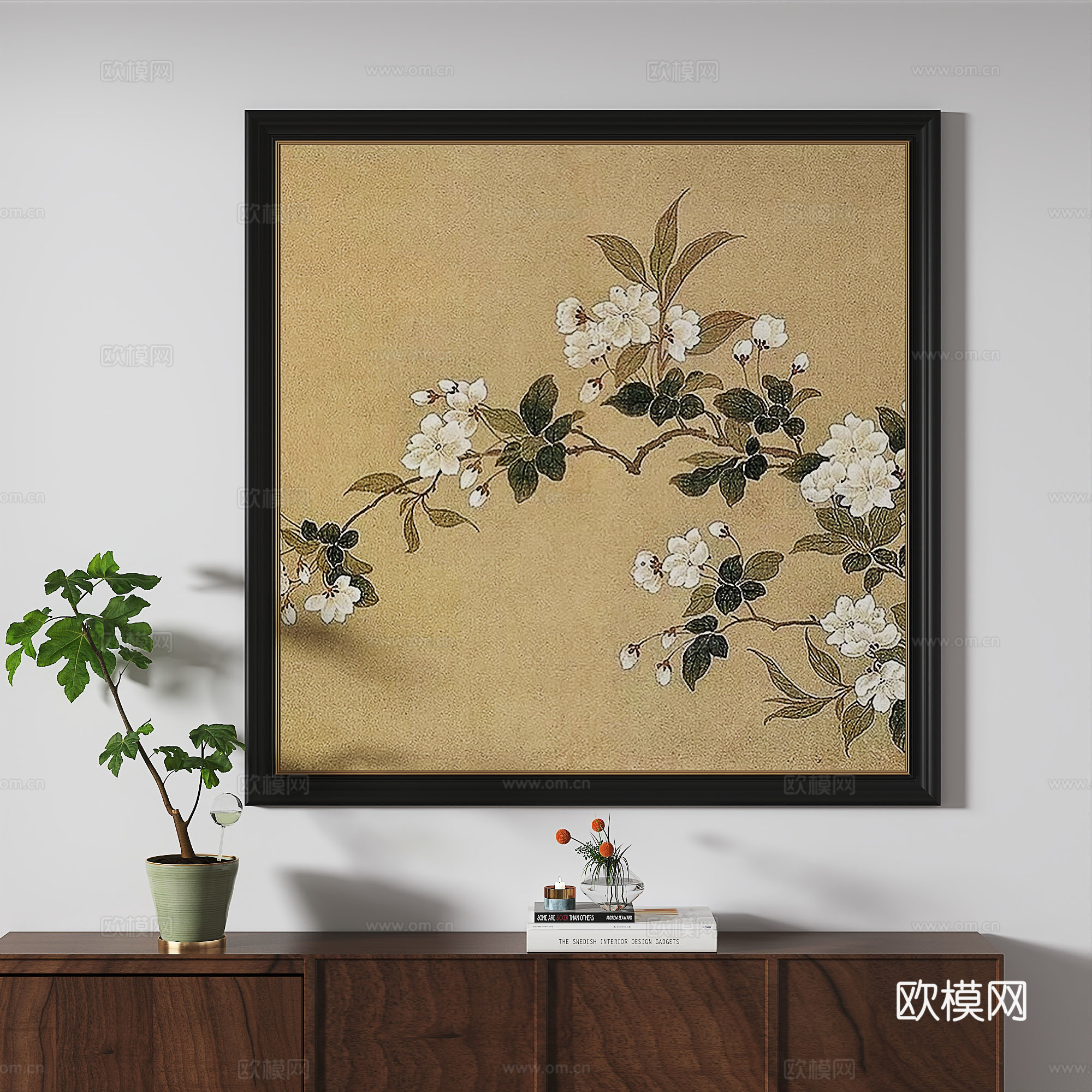 中古，复古，现代，轻奢，法式，抽象，装饰画3d模型