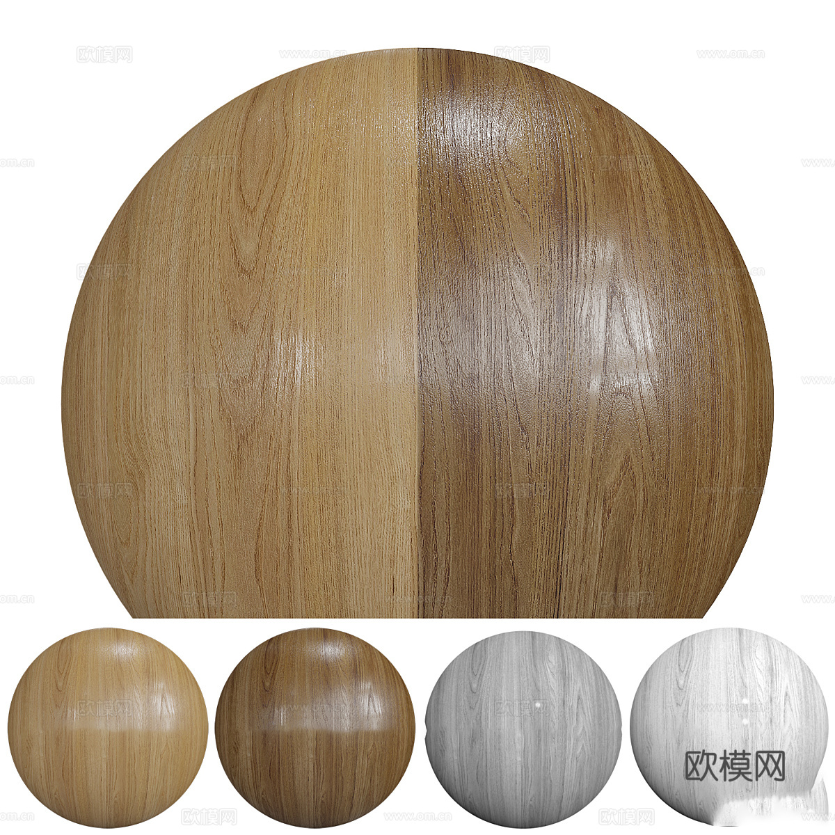 新中式原木风木纹 木饰面3d模型