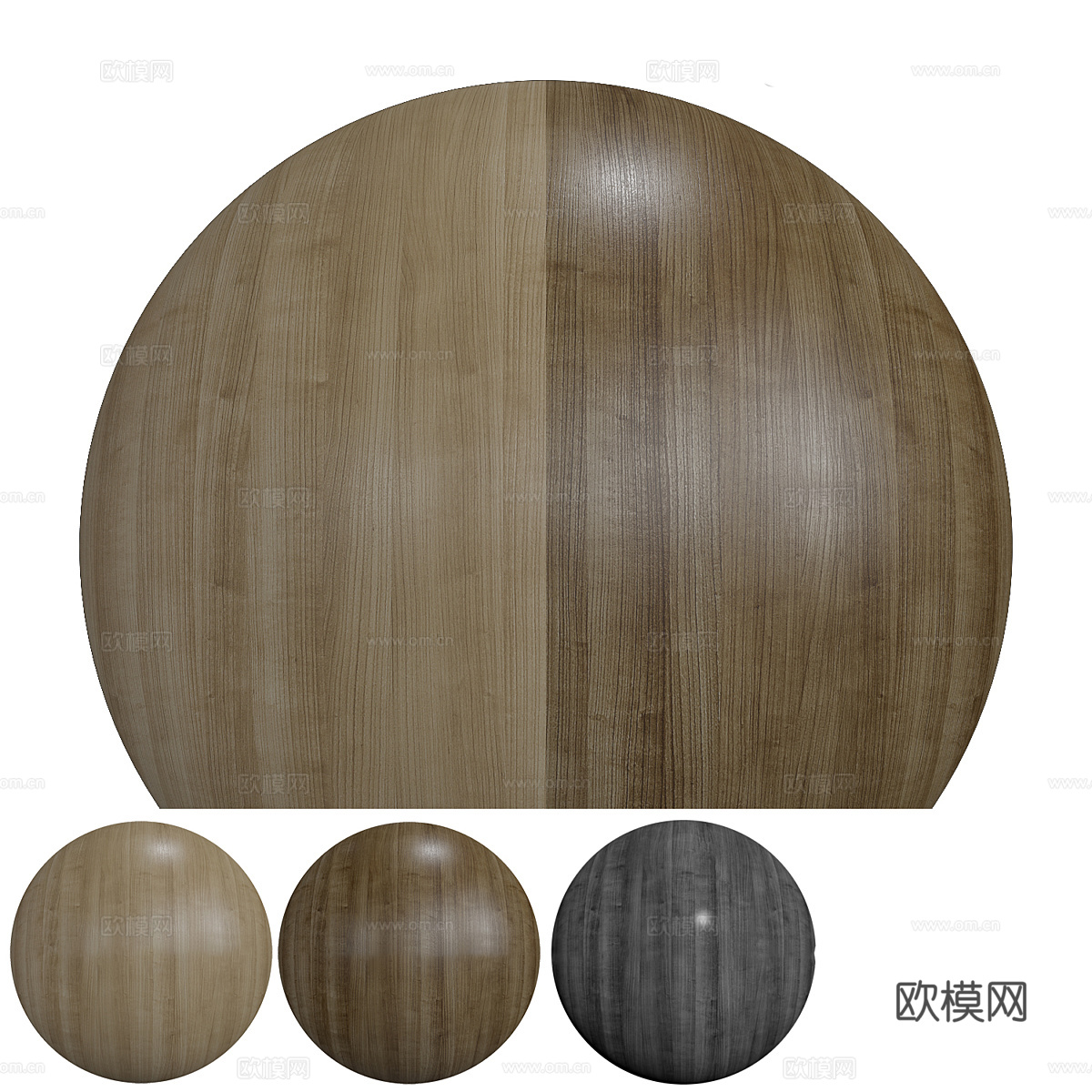 现代意式木纹 木饰面3d模型