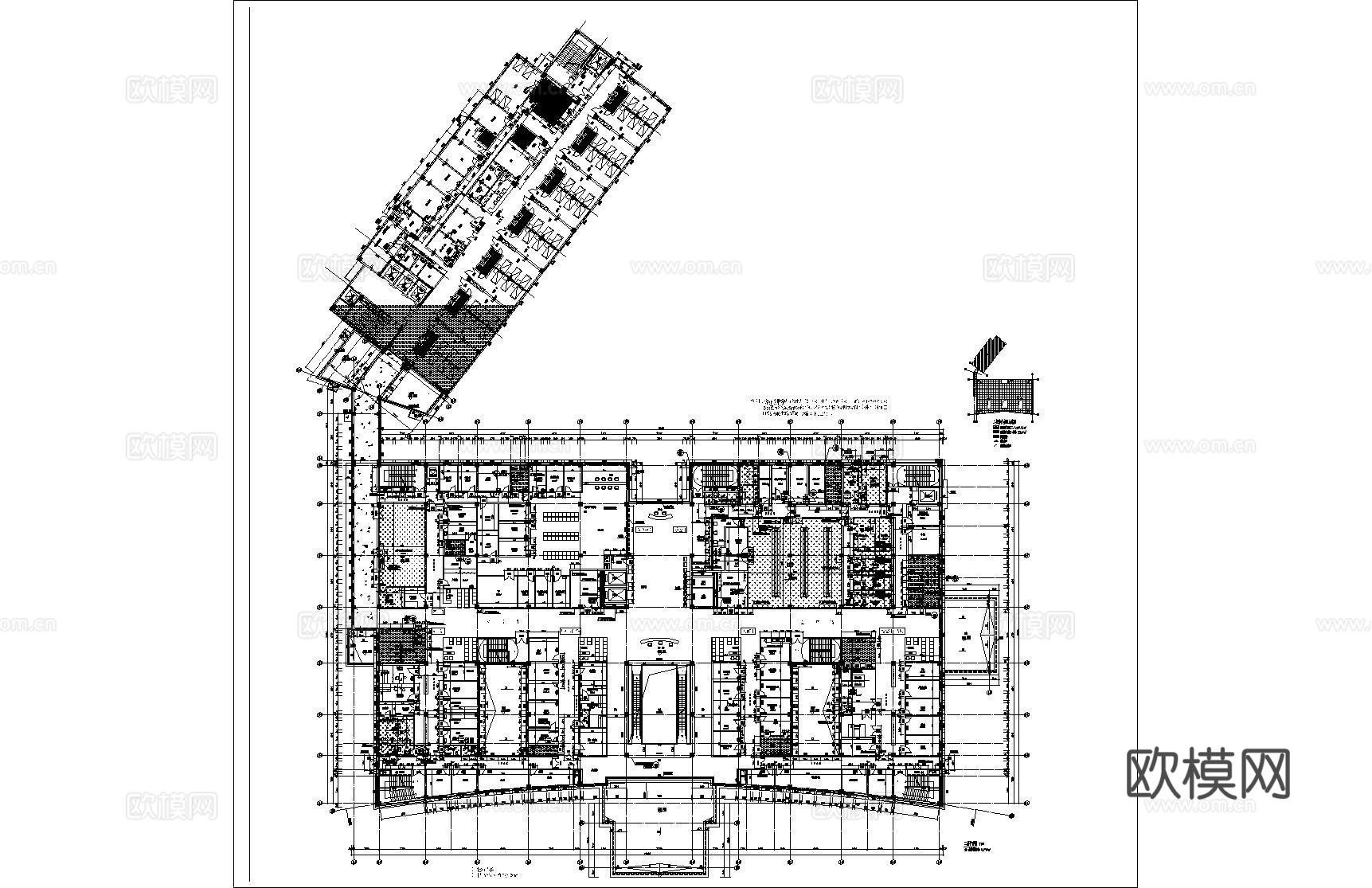 医院建筑 医疗建筑 门诊楼 综合楼 施工图 平面 立面 剖面cad施工图