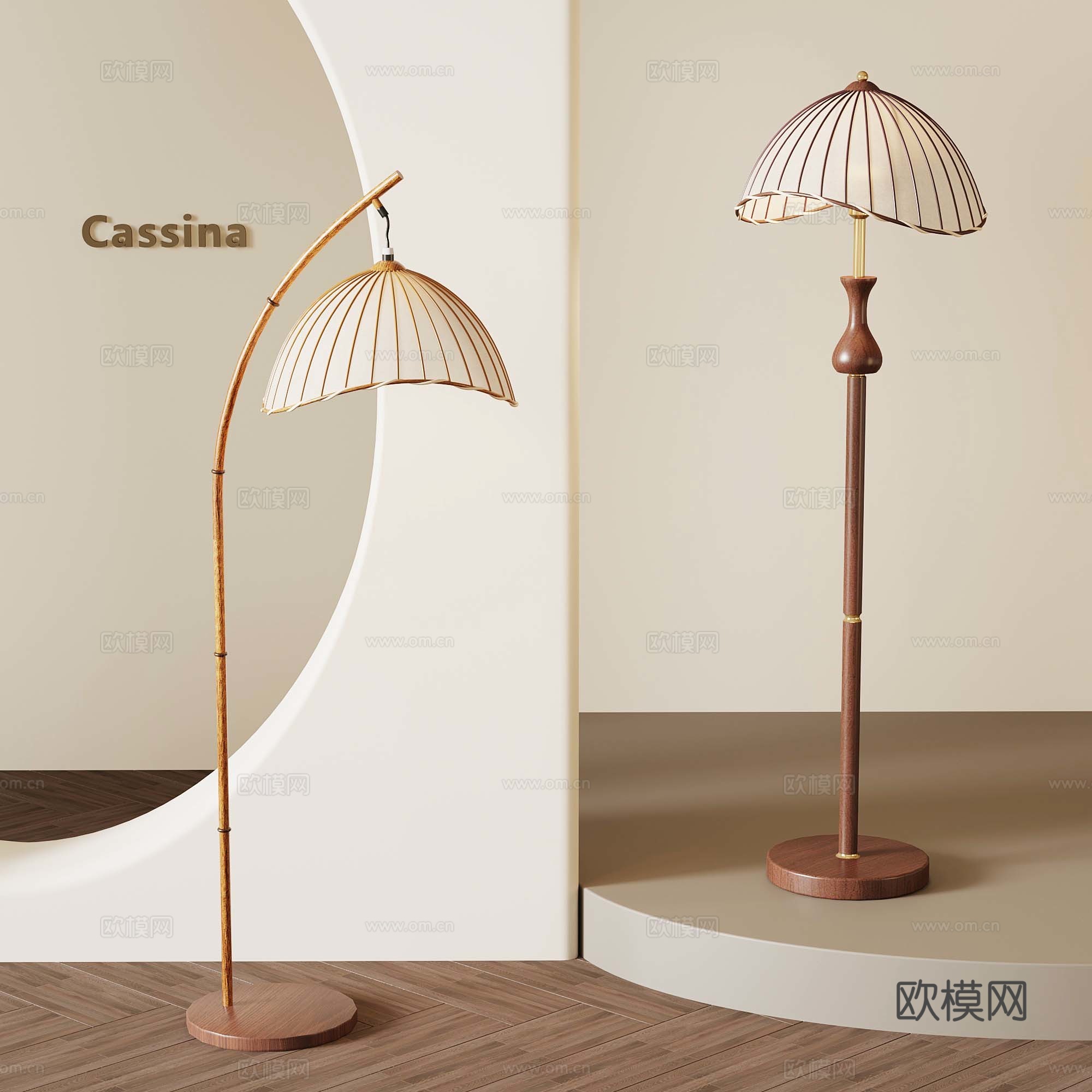 法式中古风落地灯3d模型