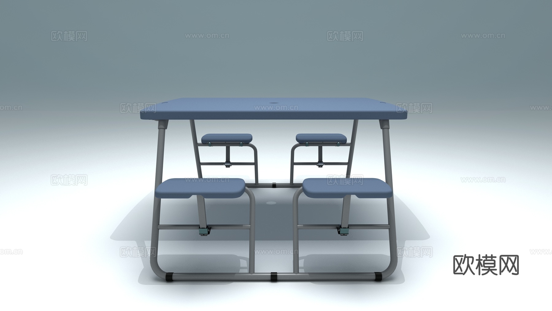 户外塑料桌椅3d模型