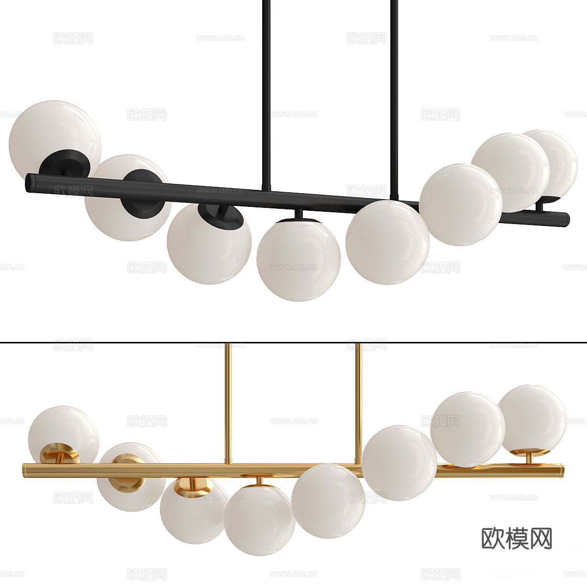 现代轻奢装饰吊灯3d模型