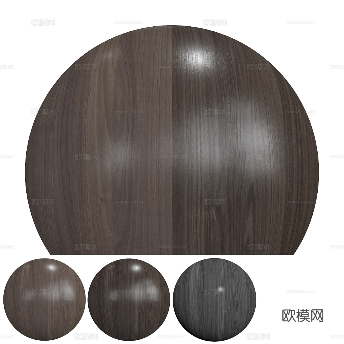 现代意式木纹 木饰面3d模型