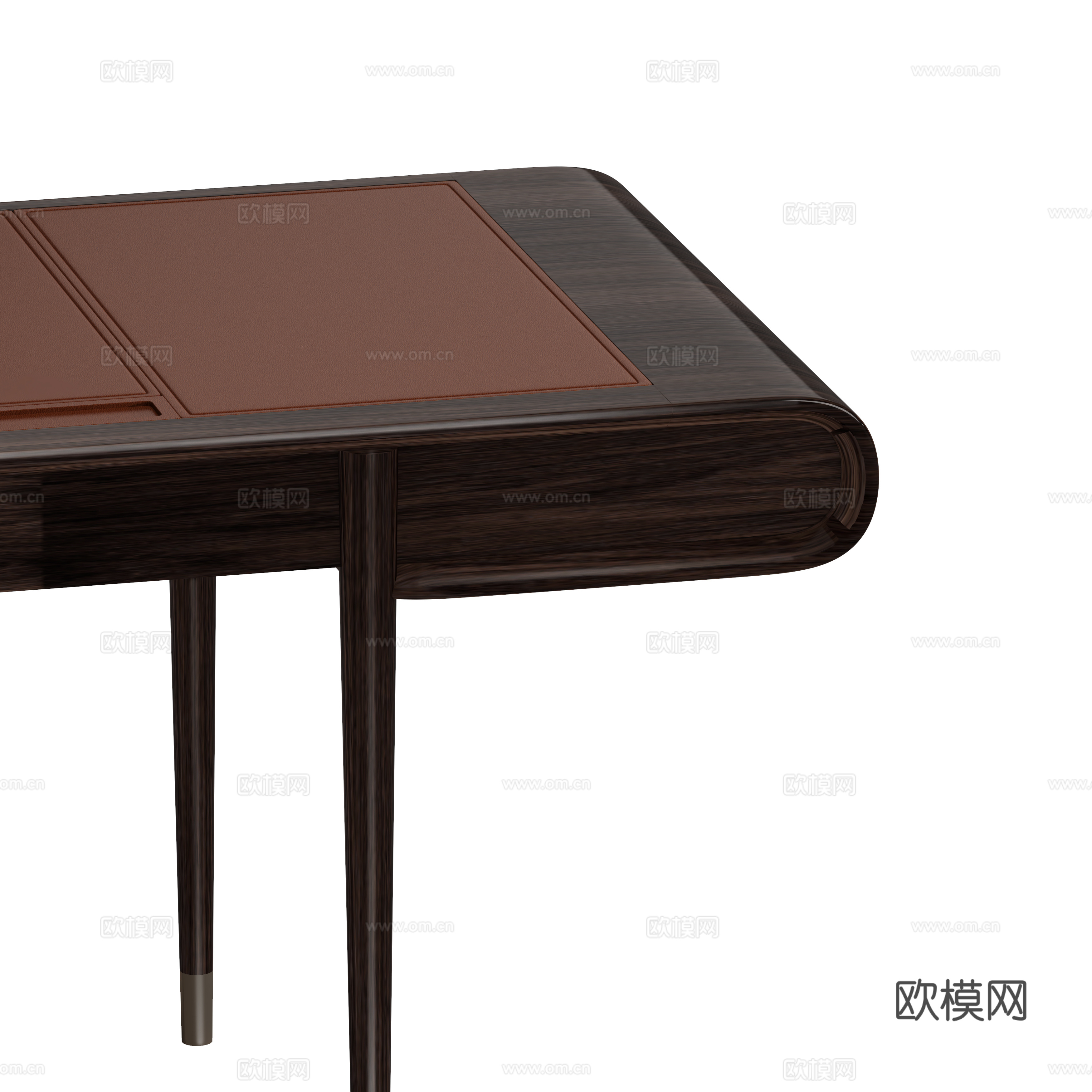 新中式书桌茶几茶台组合3d模型