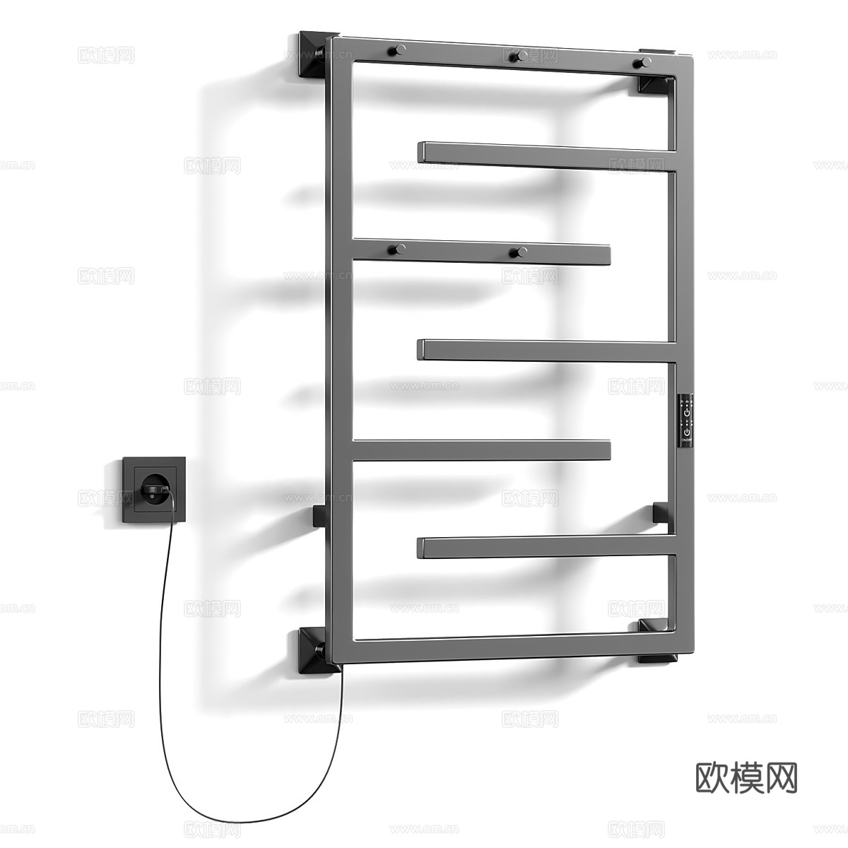 现代极简电热毛巾架3d模型