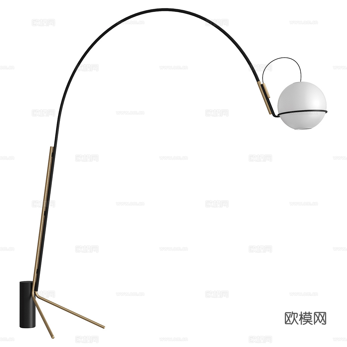 现代意式极简落地灯3d模型