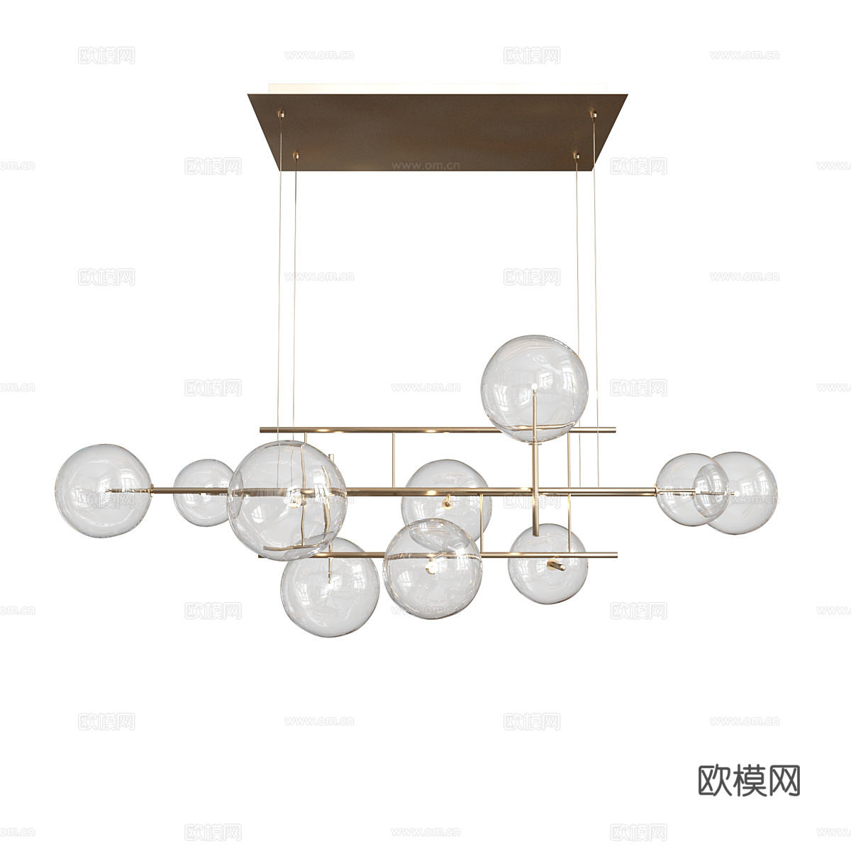 现代轻奢装饰吊灯3d模型