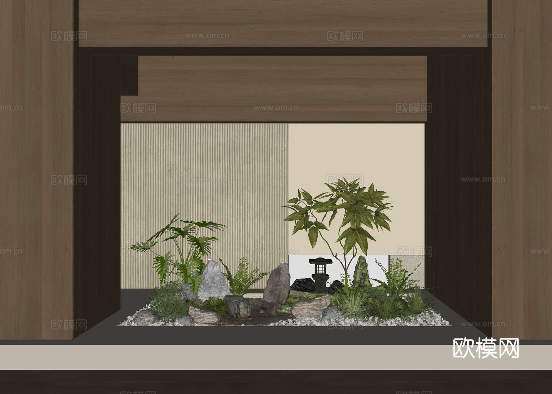 现代植物景观su模型