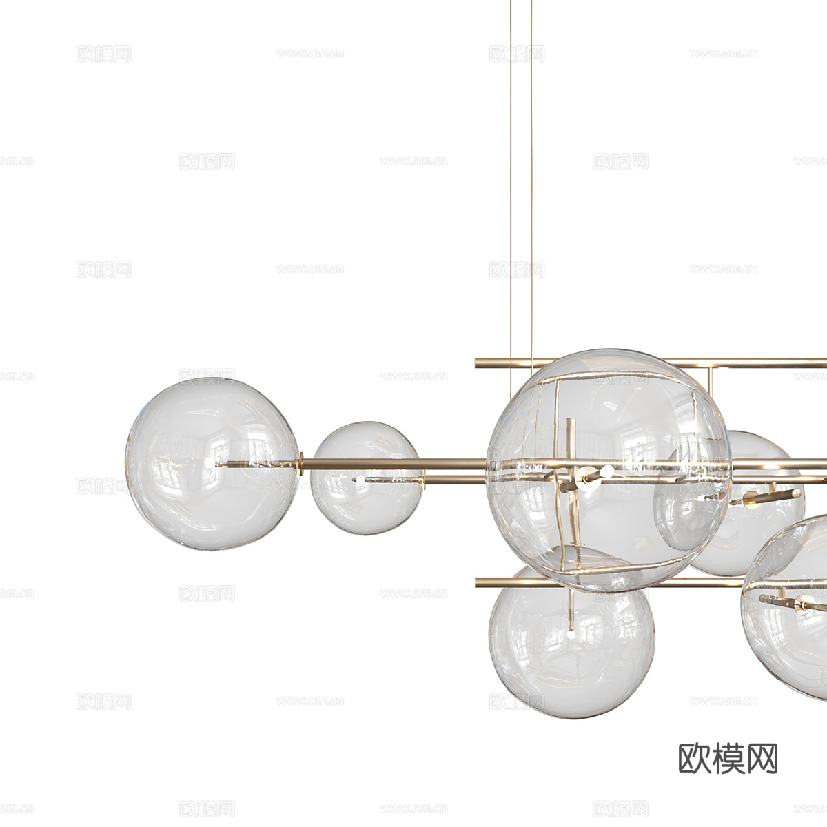 现代轻奢装饰吊灯3d模型