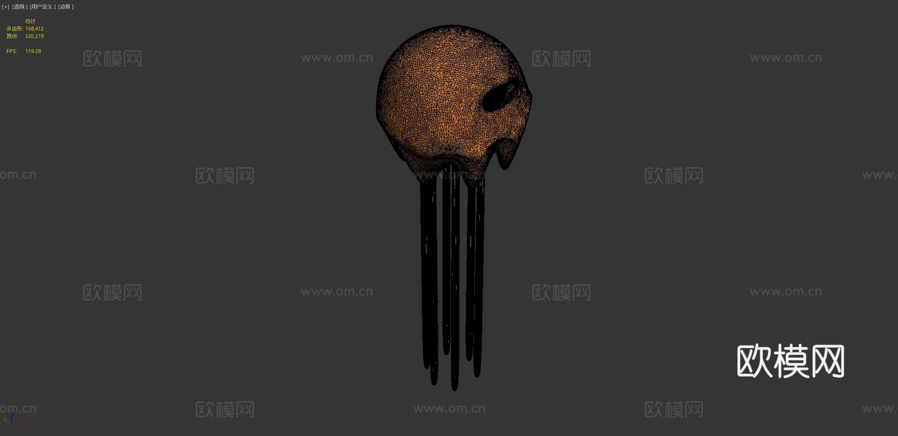 装配刺针弗林3d模型