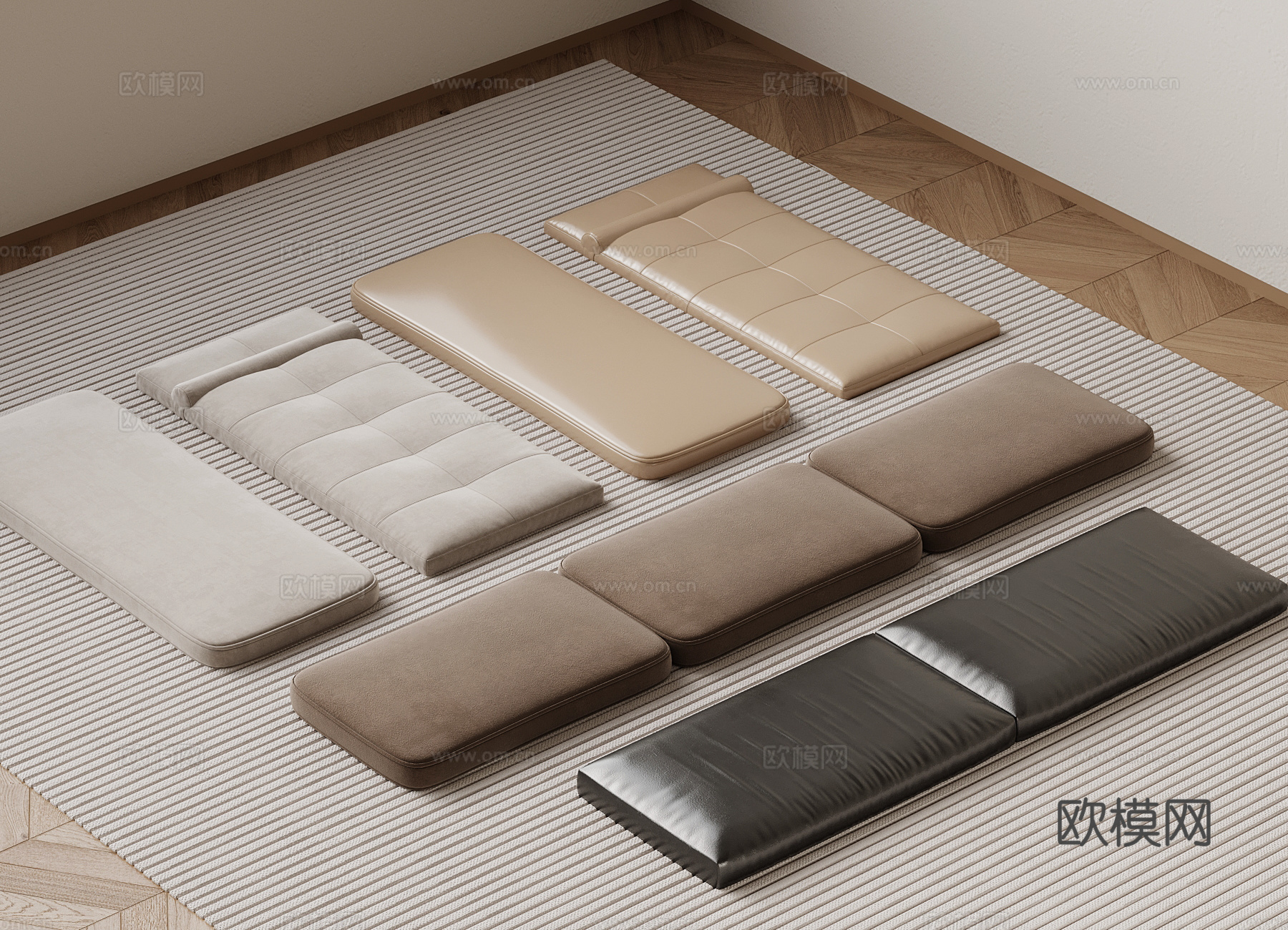 坐垫 现代坐垫 靠垫3d模型