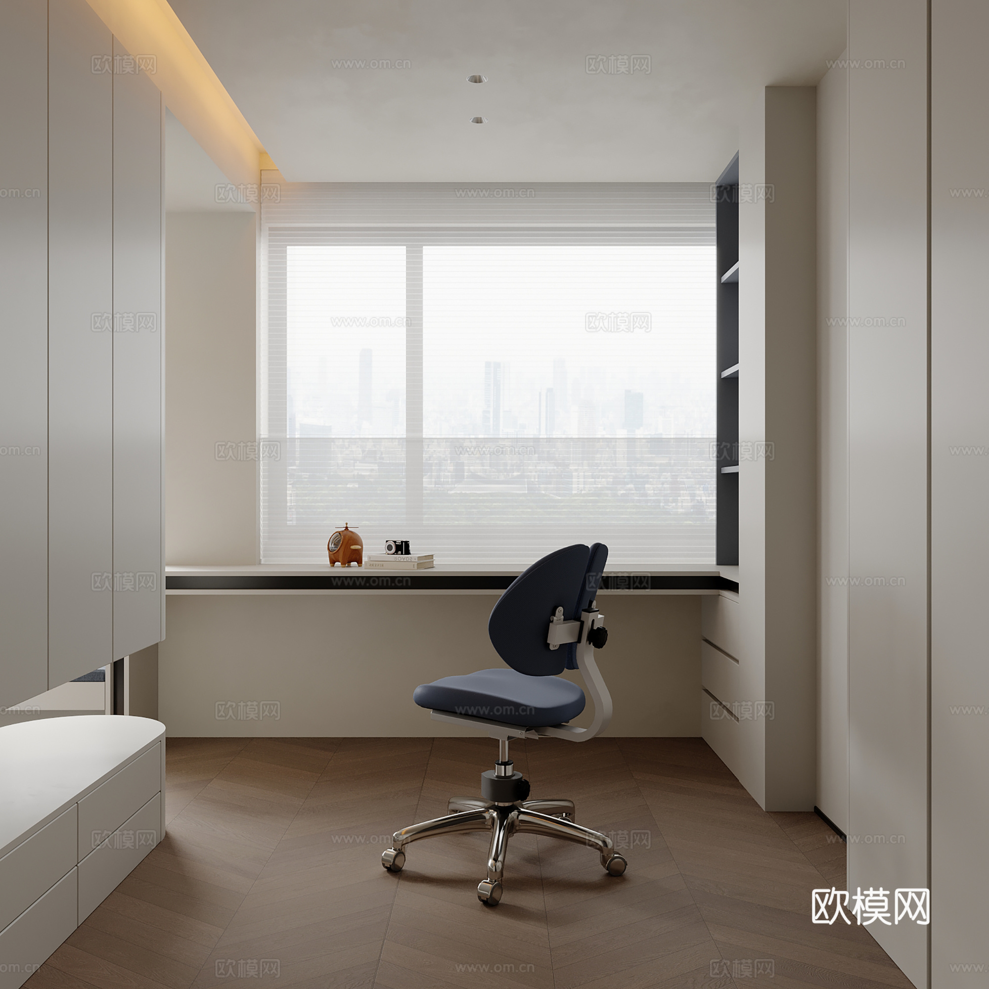 现代儿童书房su模型