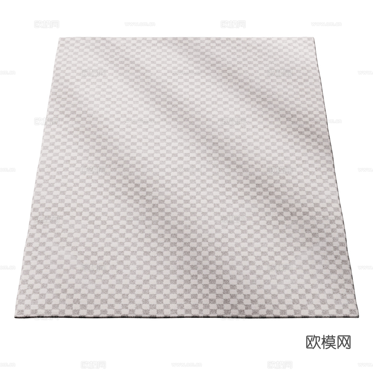 现代意式布艺地毯3d模型