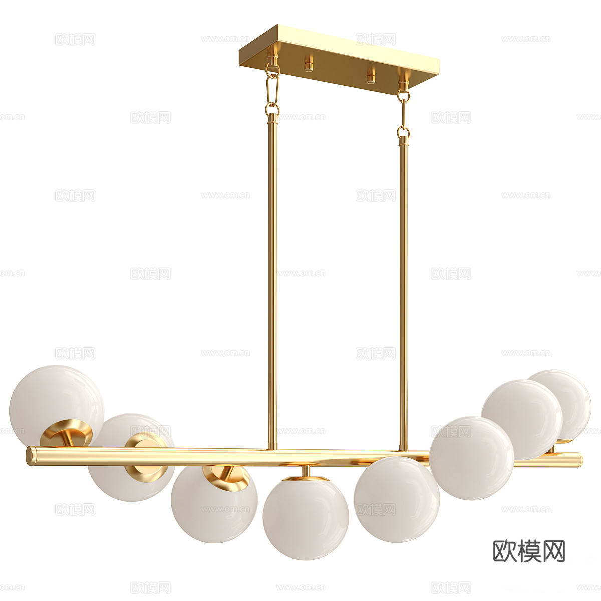 现代轻奢装饰吊灯3d模型
