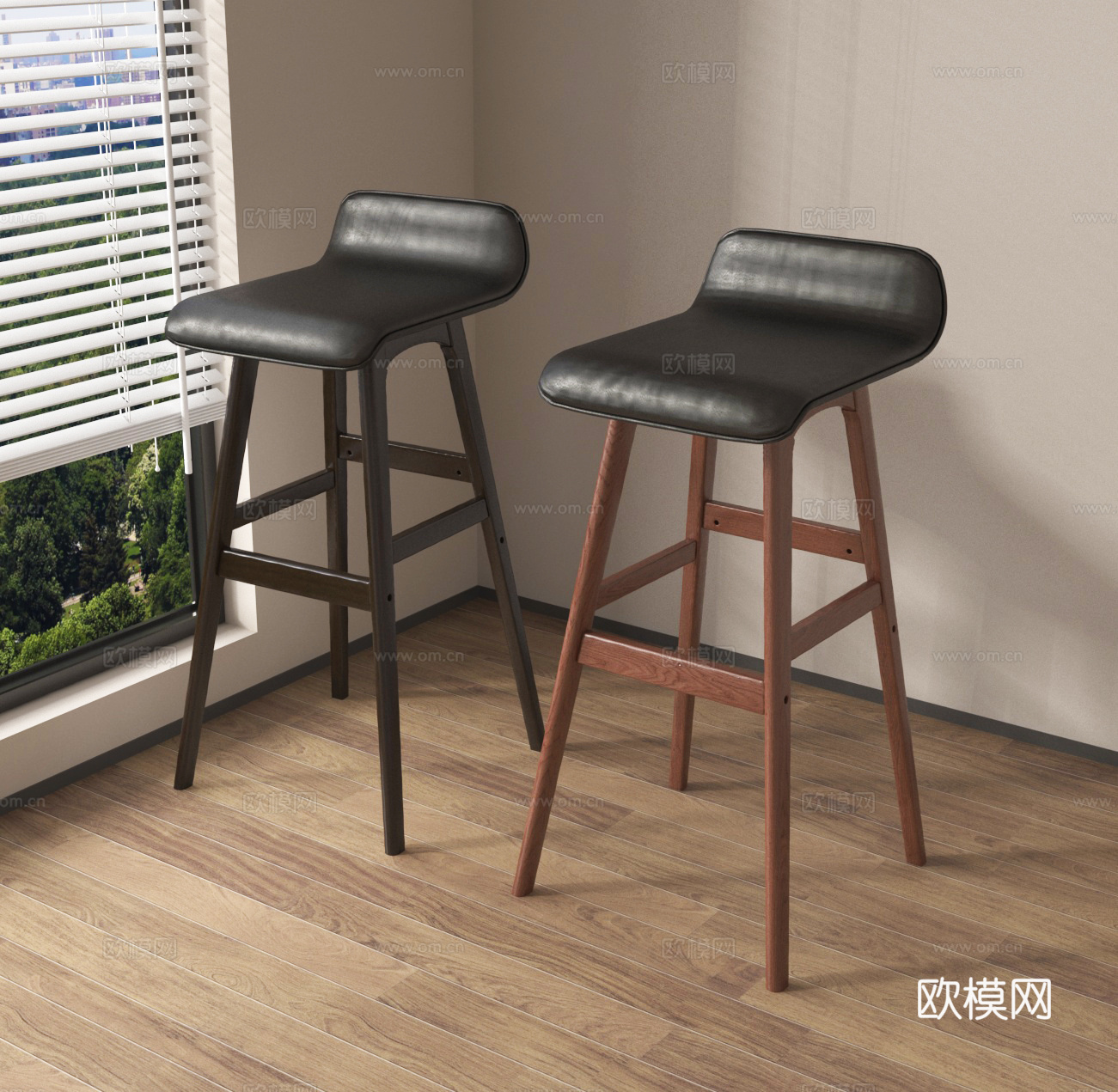 高脚椅 吧台椅3d模型