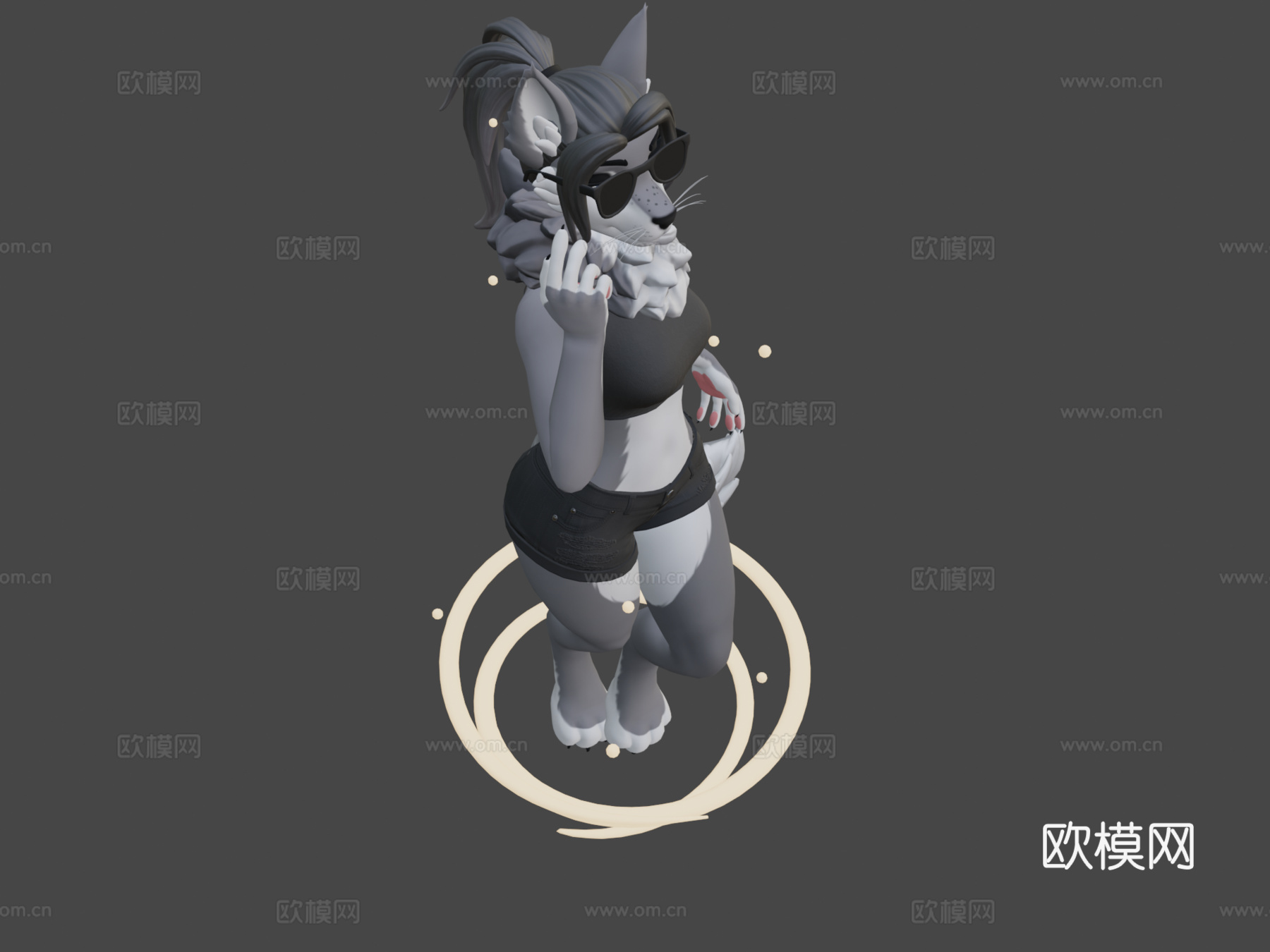 雌性犬科VR与VTuber虚拟形象3d模型