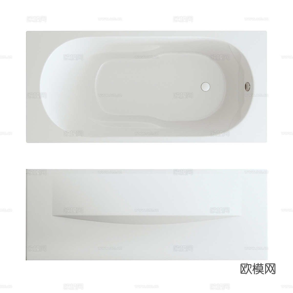 现代陶瓷浴缸3d模型
