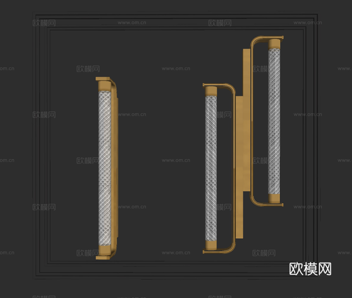 现代中古壁灯su模型