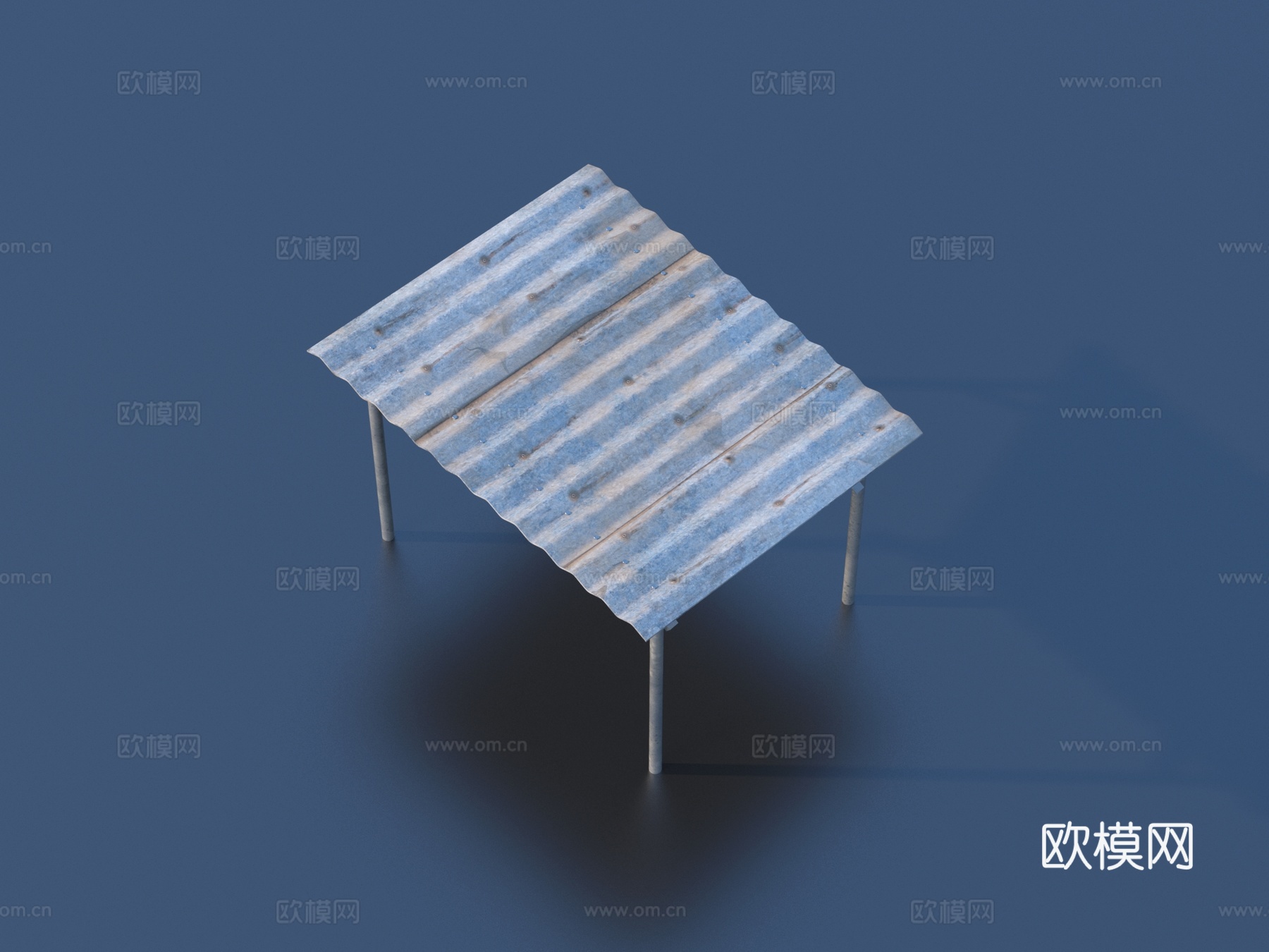 铁皮棚 临时棚 简易棚su模型