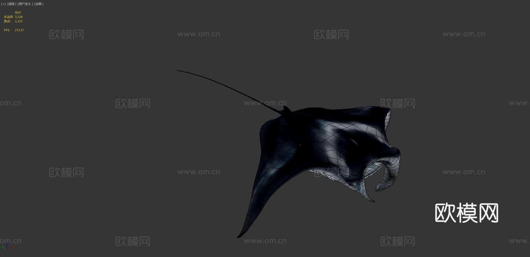 巨型蝠鲼（旧版1）3d模型