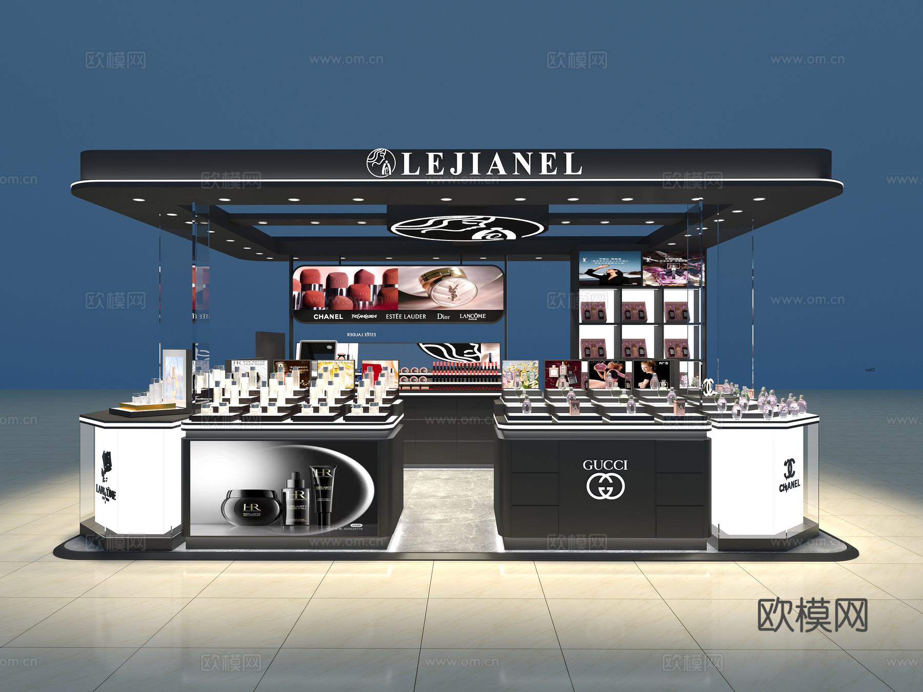 商场化妆品专柜商场中岛店香水店彩妆护肤店3d模型
