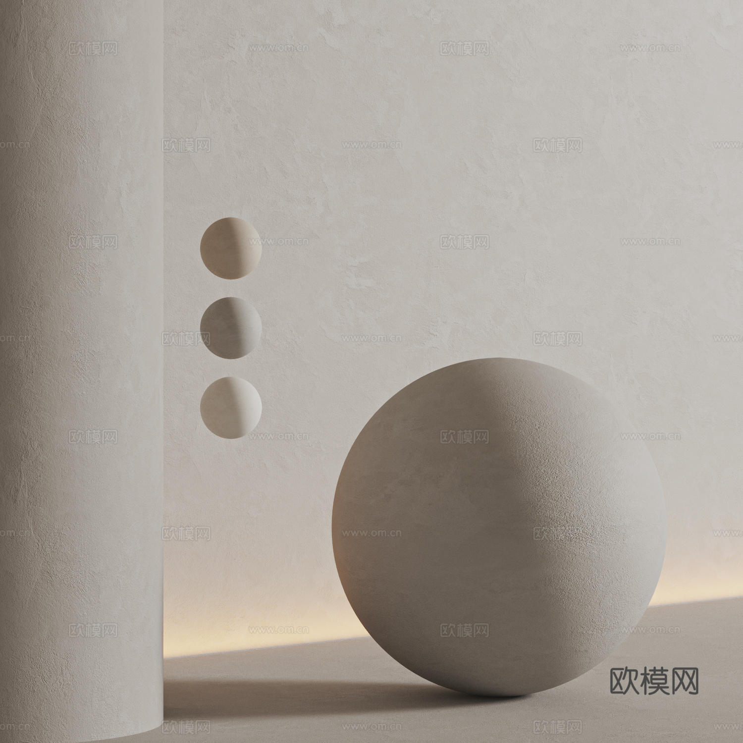 现代 侘寂风 微水泥 艺术漆 肌理漆 雅晶石 天鹅绒 墙面涂3d模型