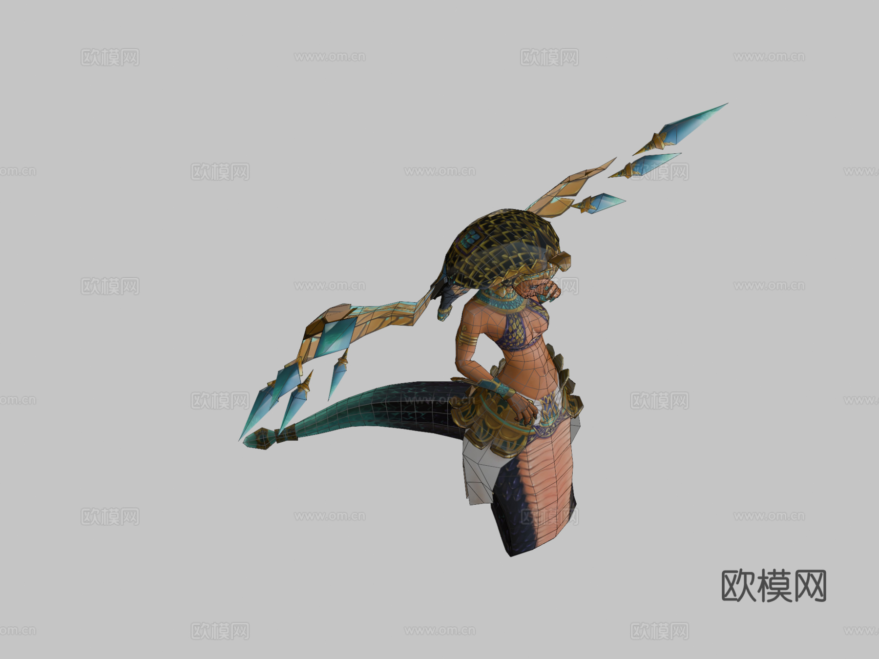 瓦吉特首领-手绘低多边形3d模型