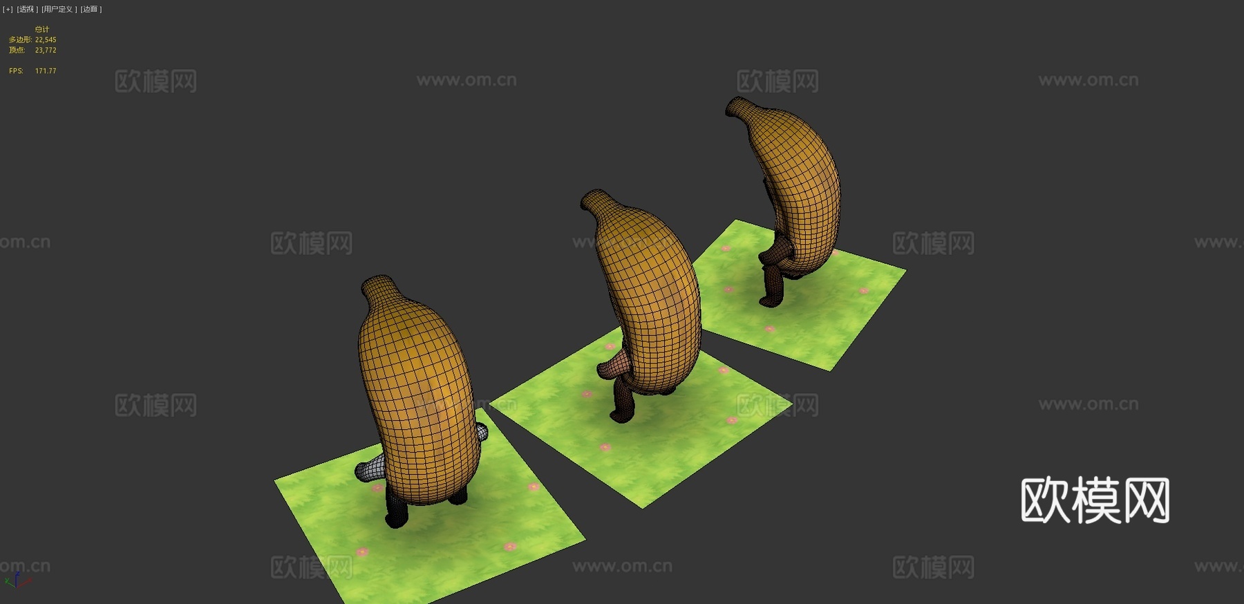 香蕉猫大军3d模型
