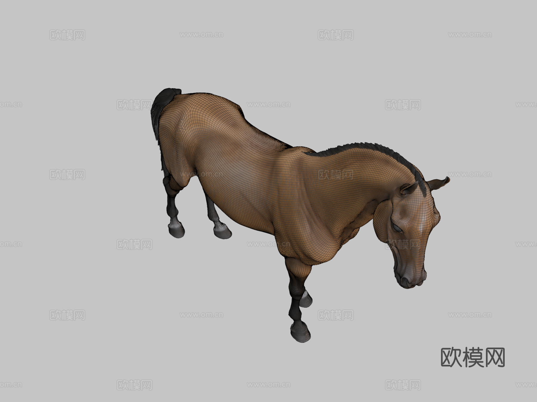 马-3D雕刻3d模型