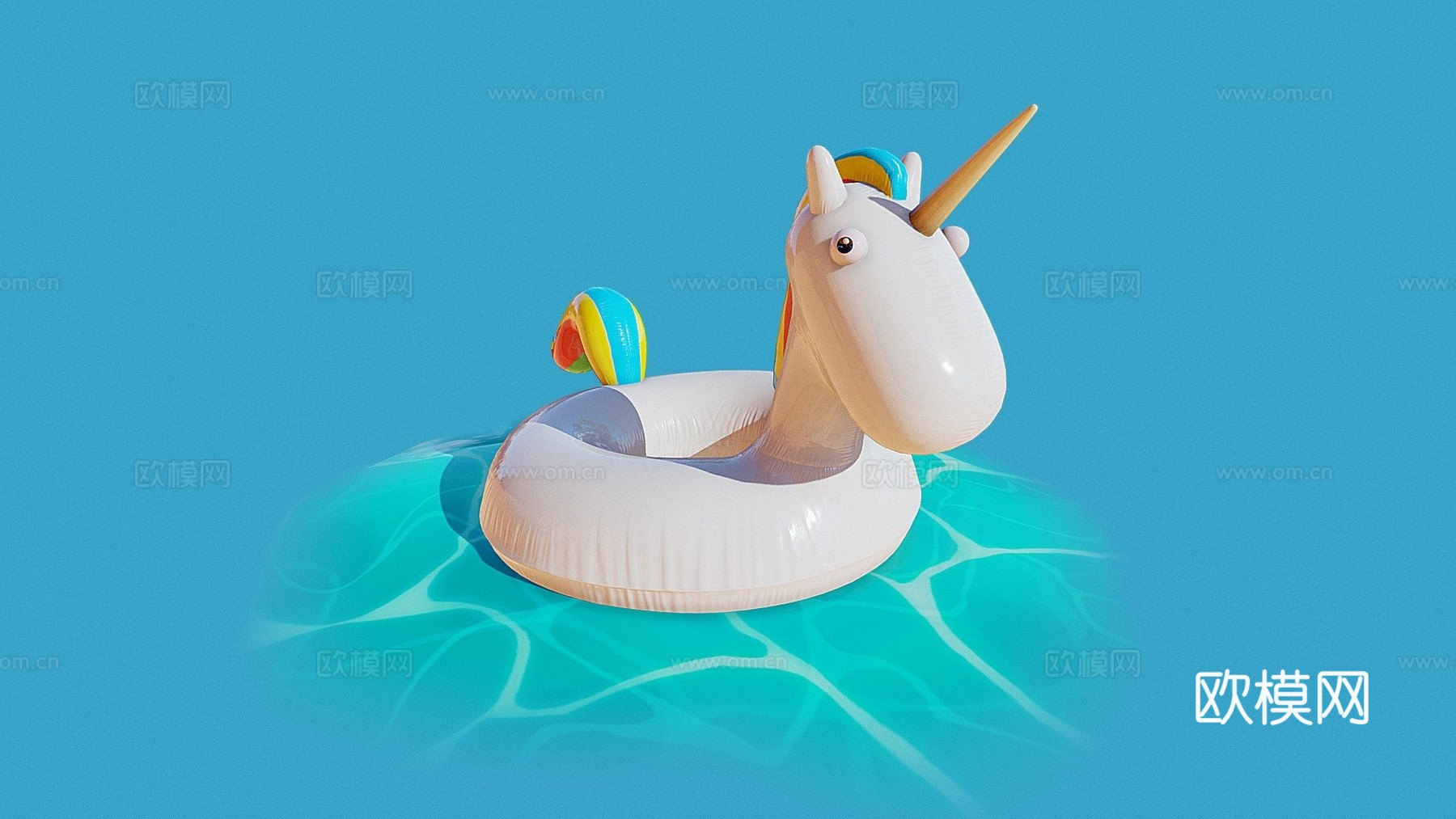 充气独角兽3d模型