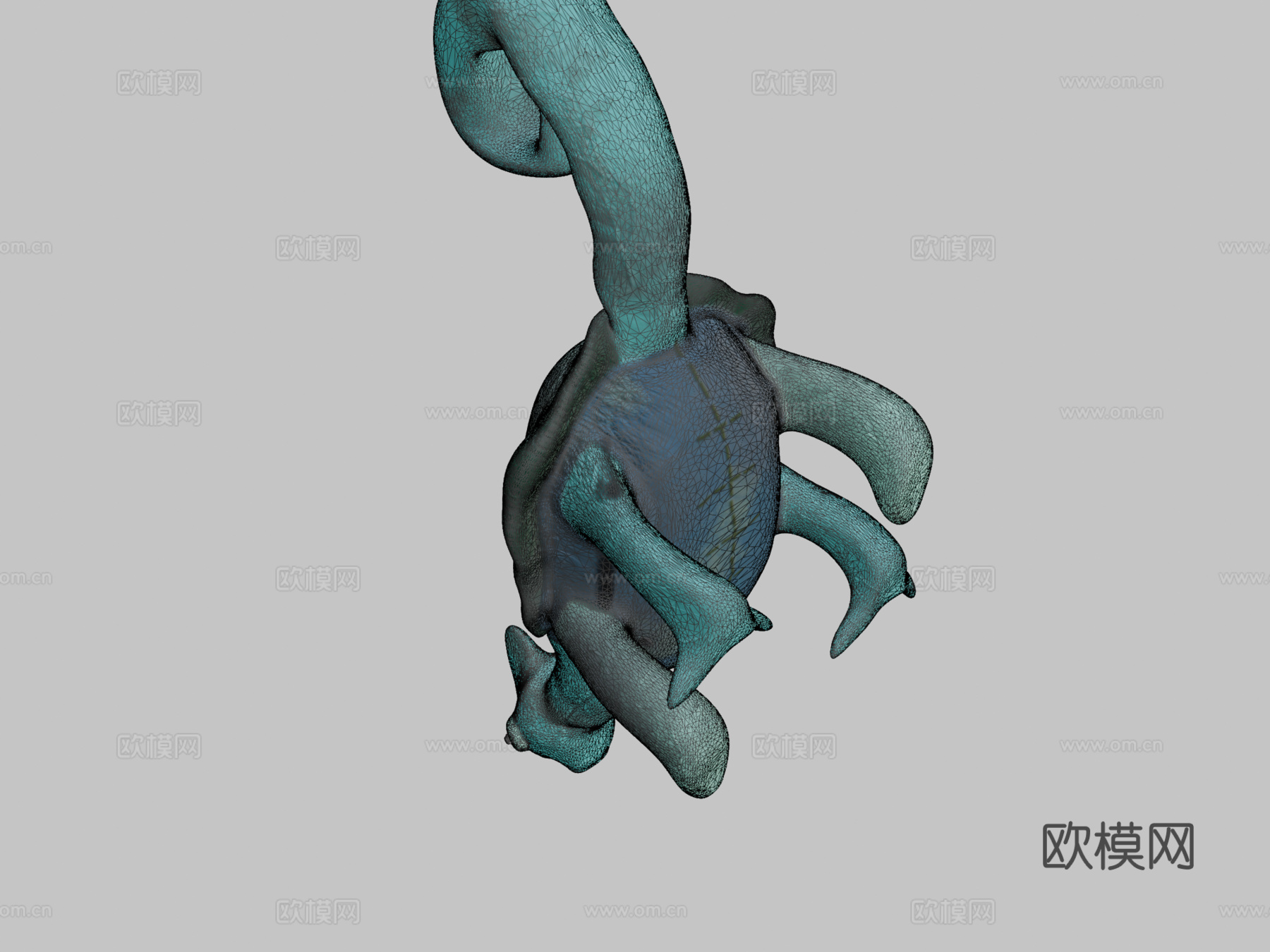 茶魔立和玉魔立绑定3d模型