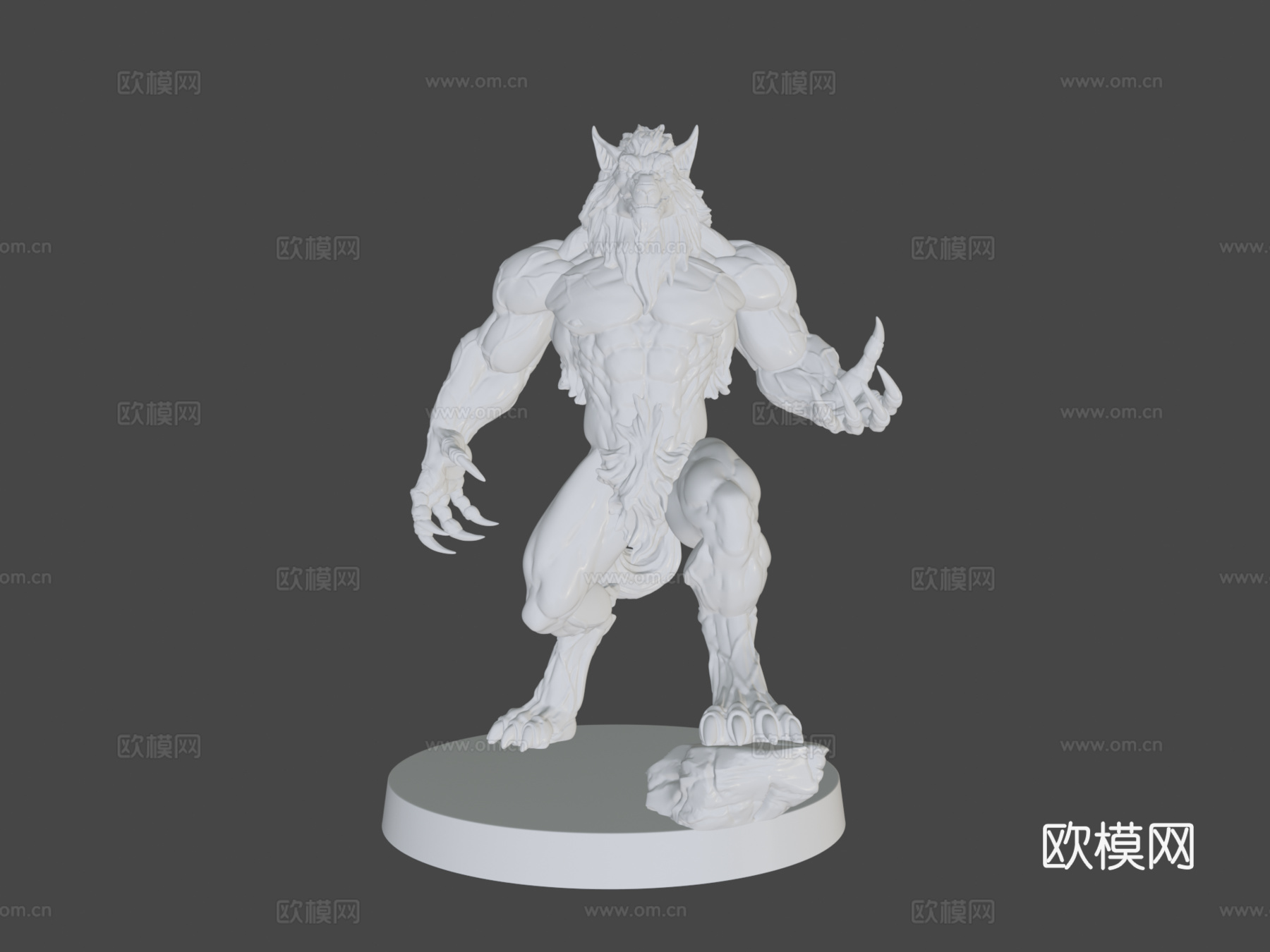 剑与魔法-狼人3d模型