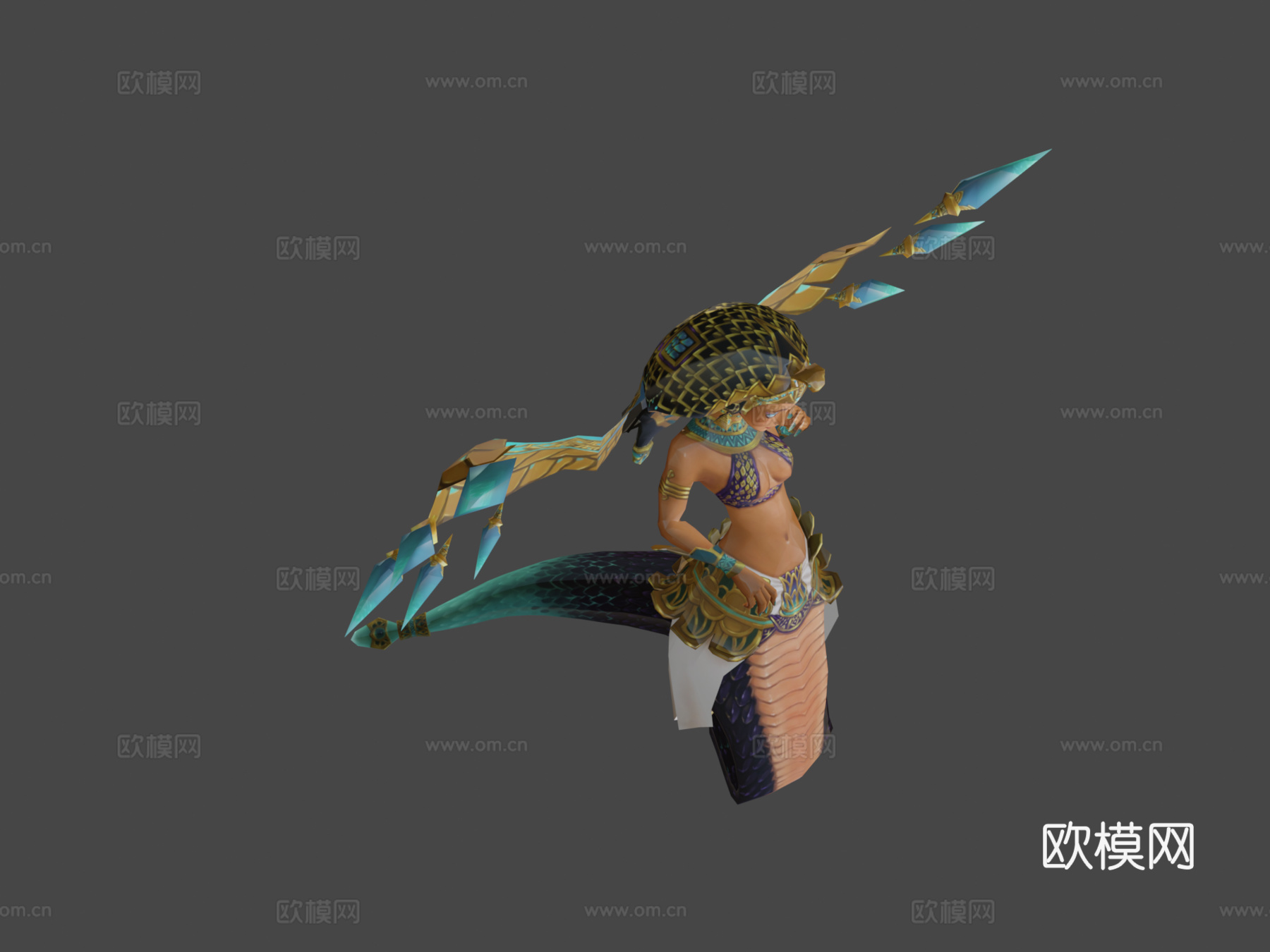 瓦吉特首领-手绘低多边形3d模型