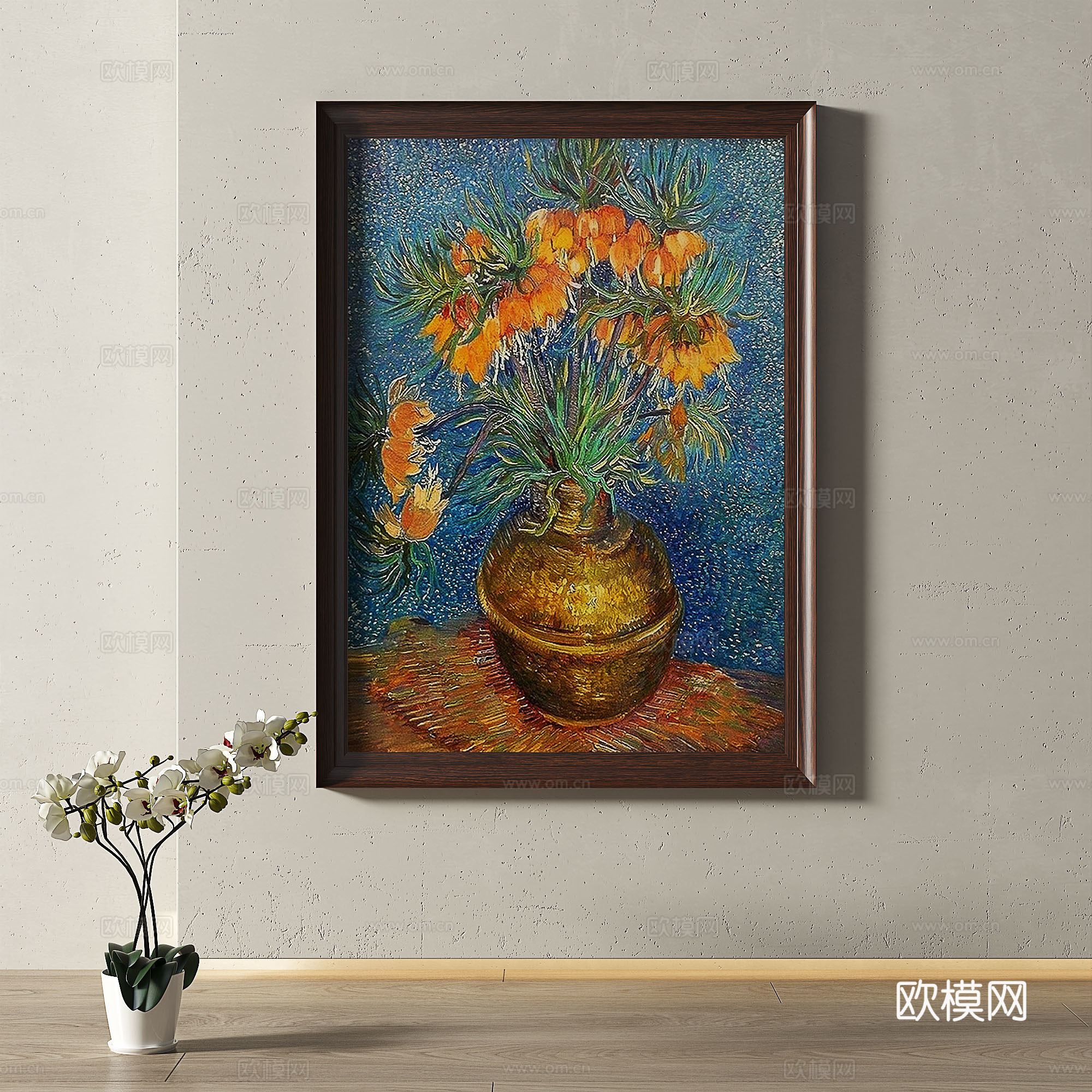 现代，法式，复古，中古，轻奢，油画，装饰画3d模型