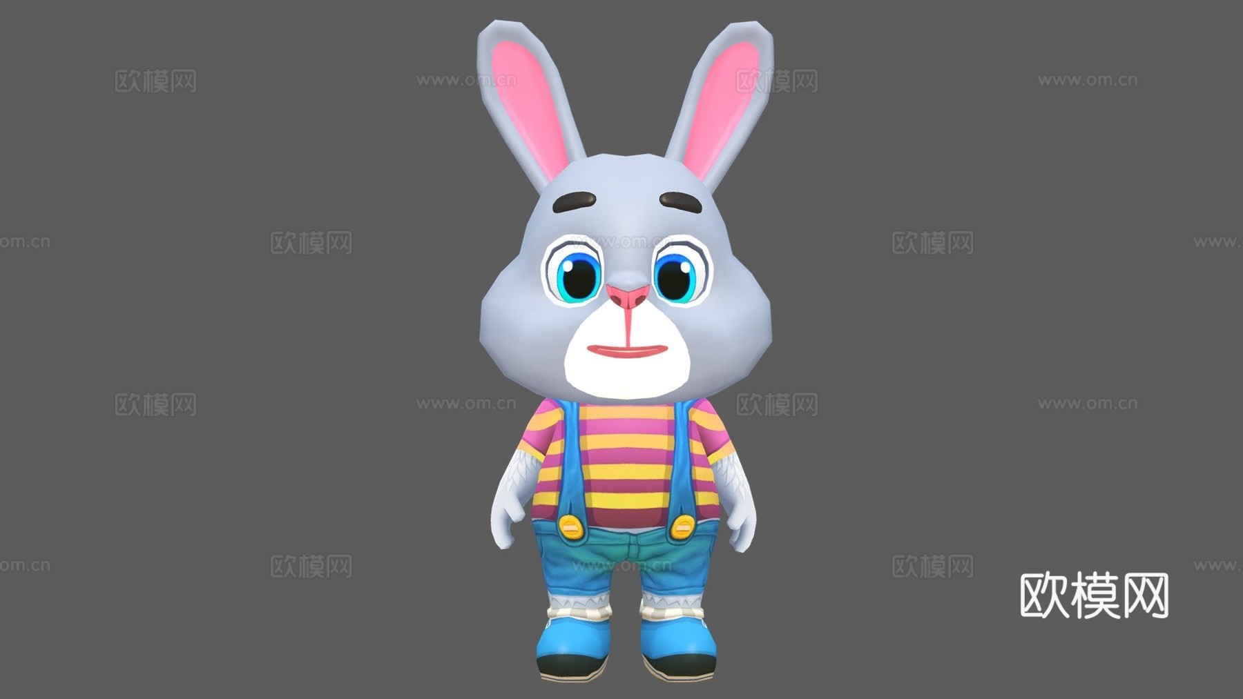 兔子动画绑定3d模型