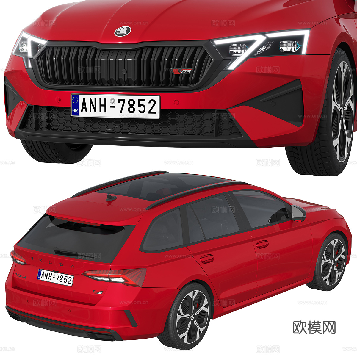 斯柯达明锐 RS Combi 2025 汽车3d模型