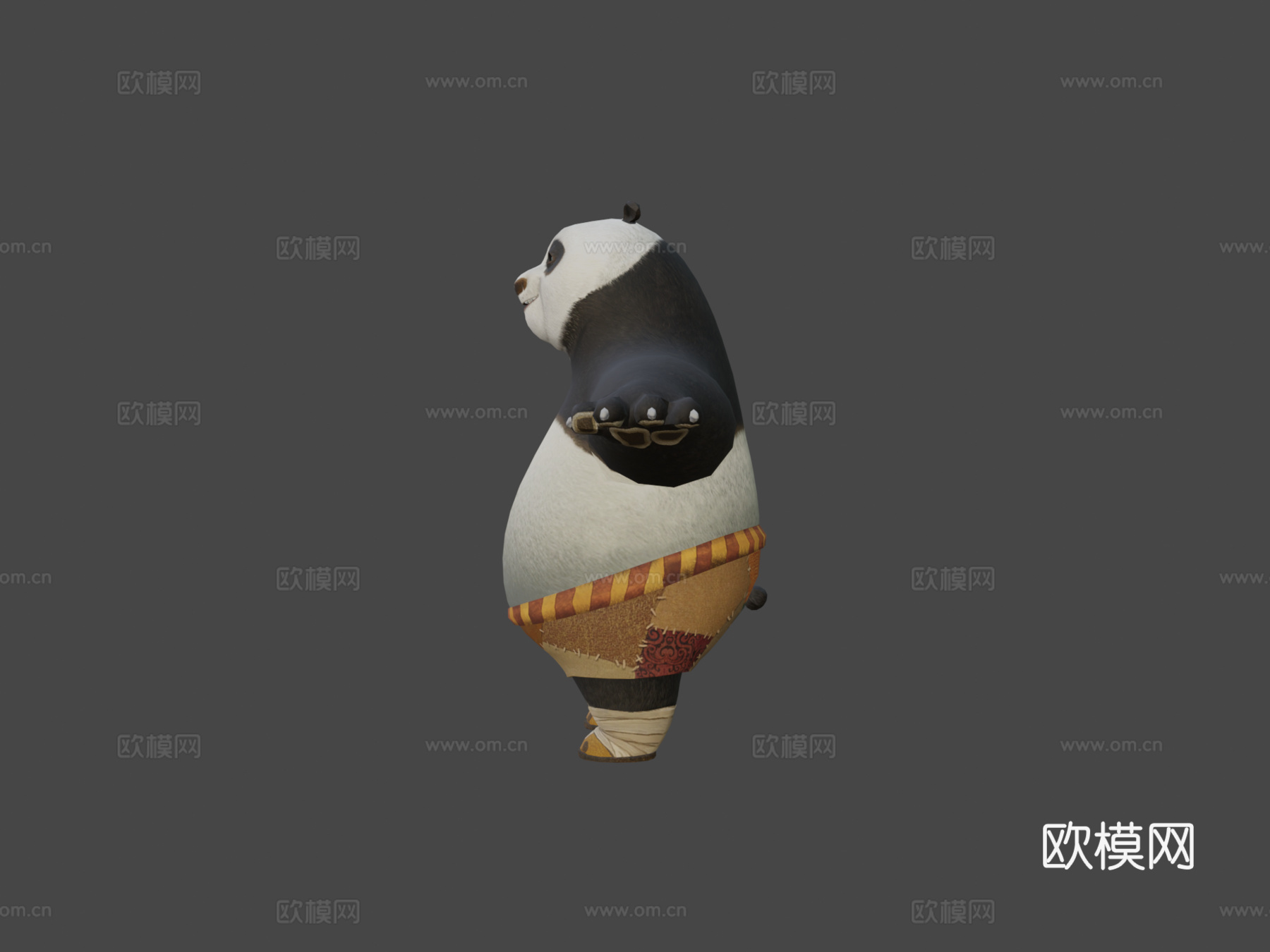 功夫熊猫-阿宝T字姿势模型3d模型