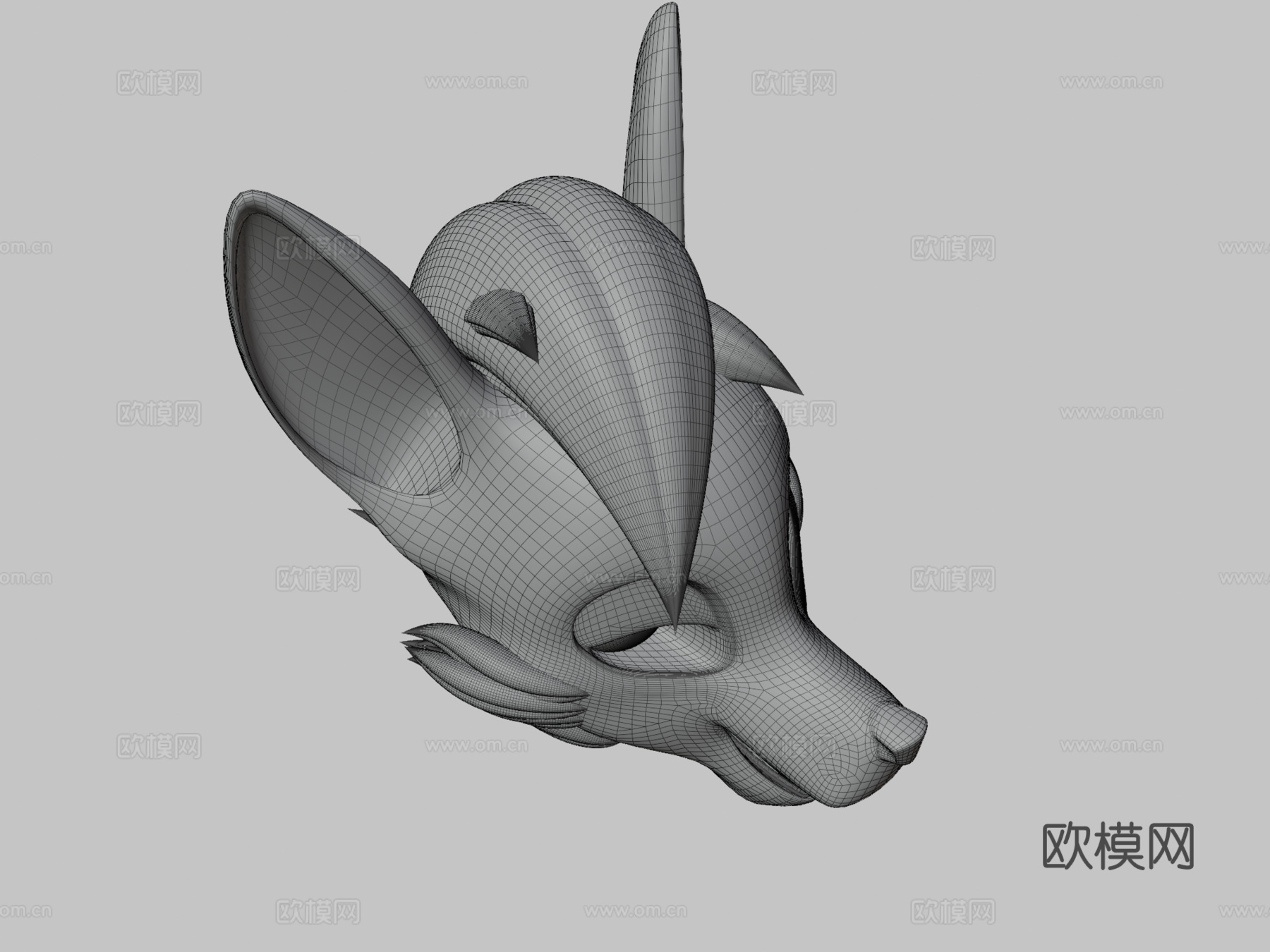毛茸茸头部3d模型