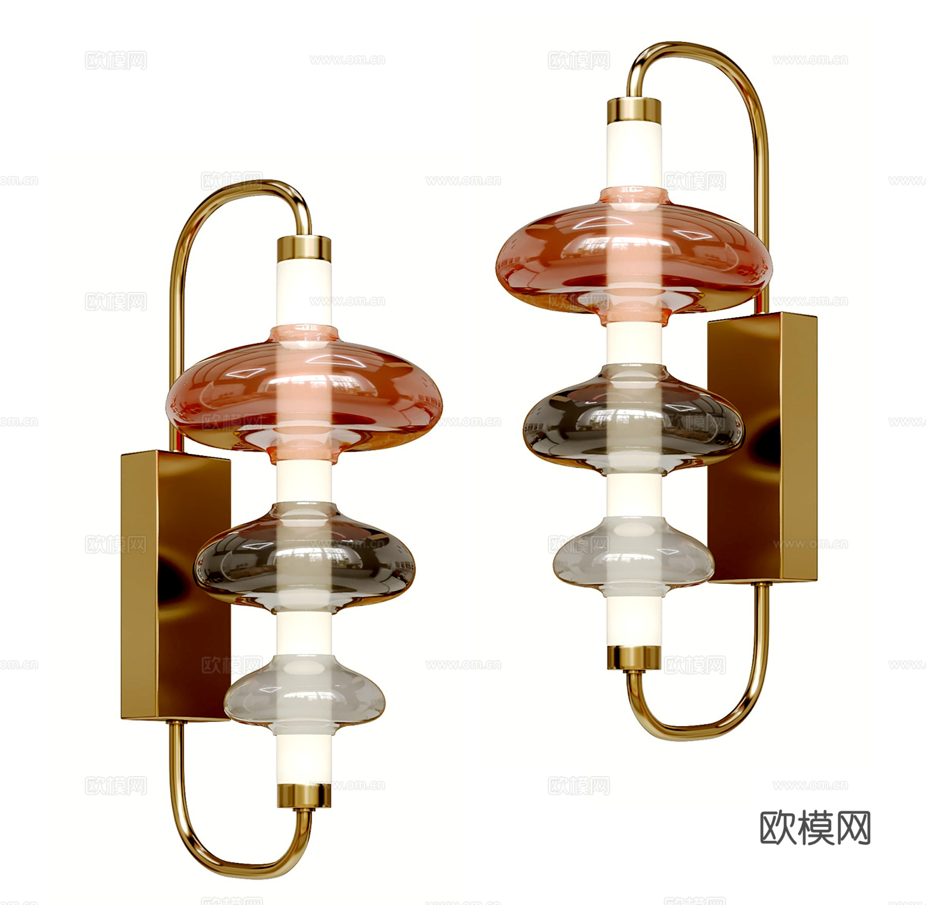 现代轻奢壁灯su模型